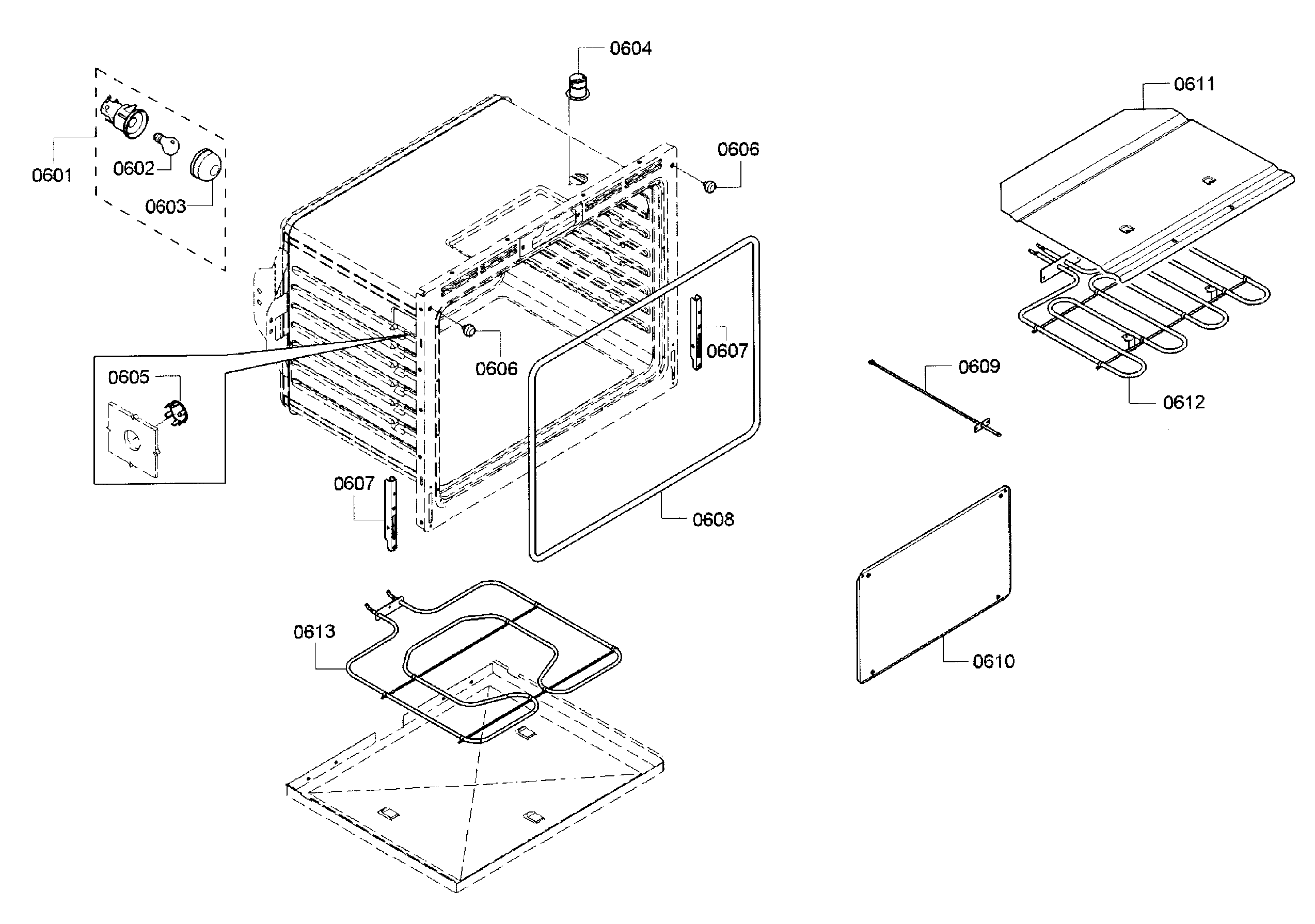 Bosch HBL5551UC/01 cavity-lower diagram