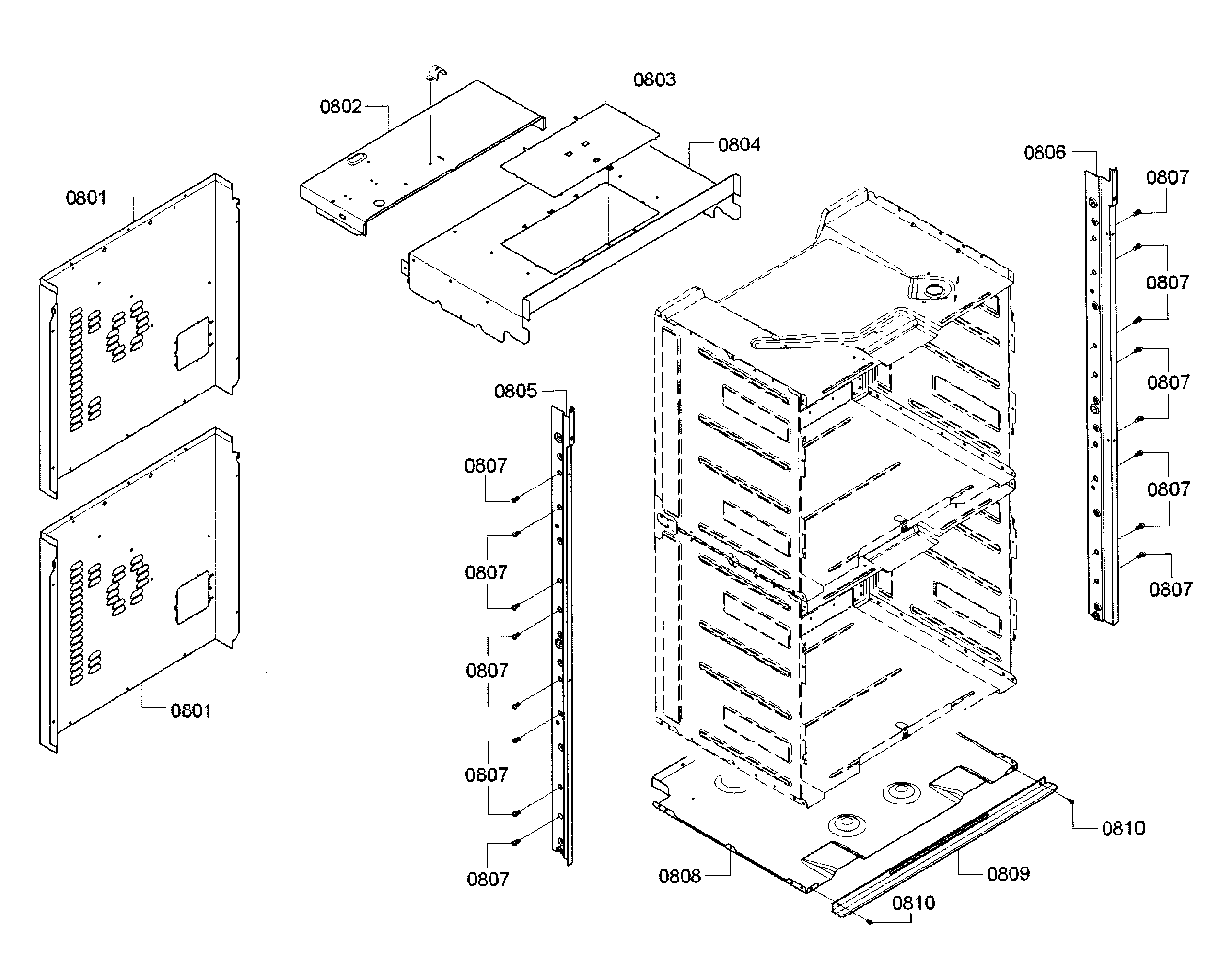 Bosch HBL5551UC/01 cabinet diagram