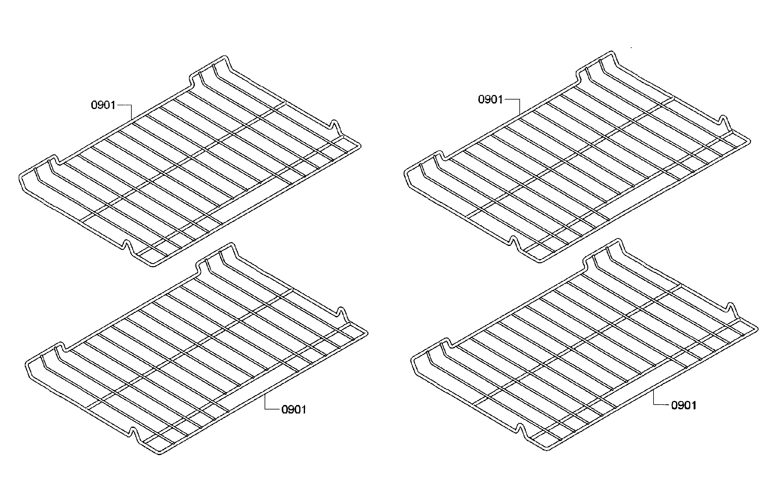 Bosch HBL5551UC/01 shelves diagram