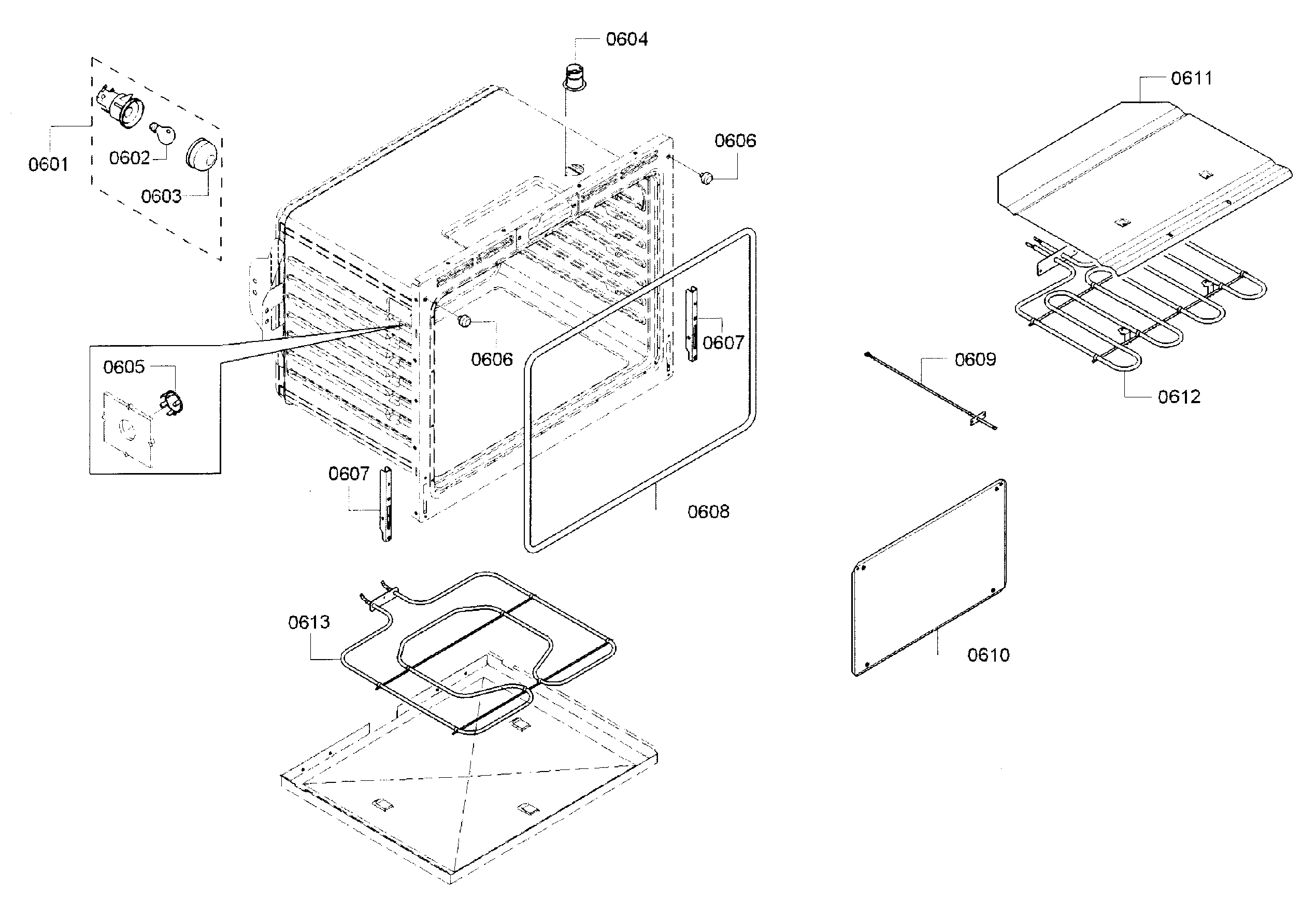 Bosch HBL5651UC/01 cavity-lower diagram