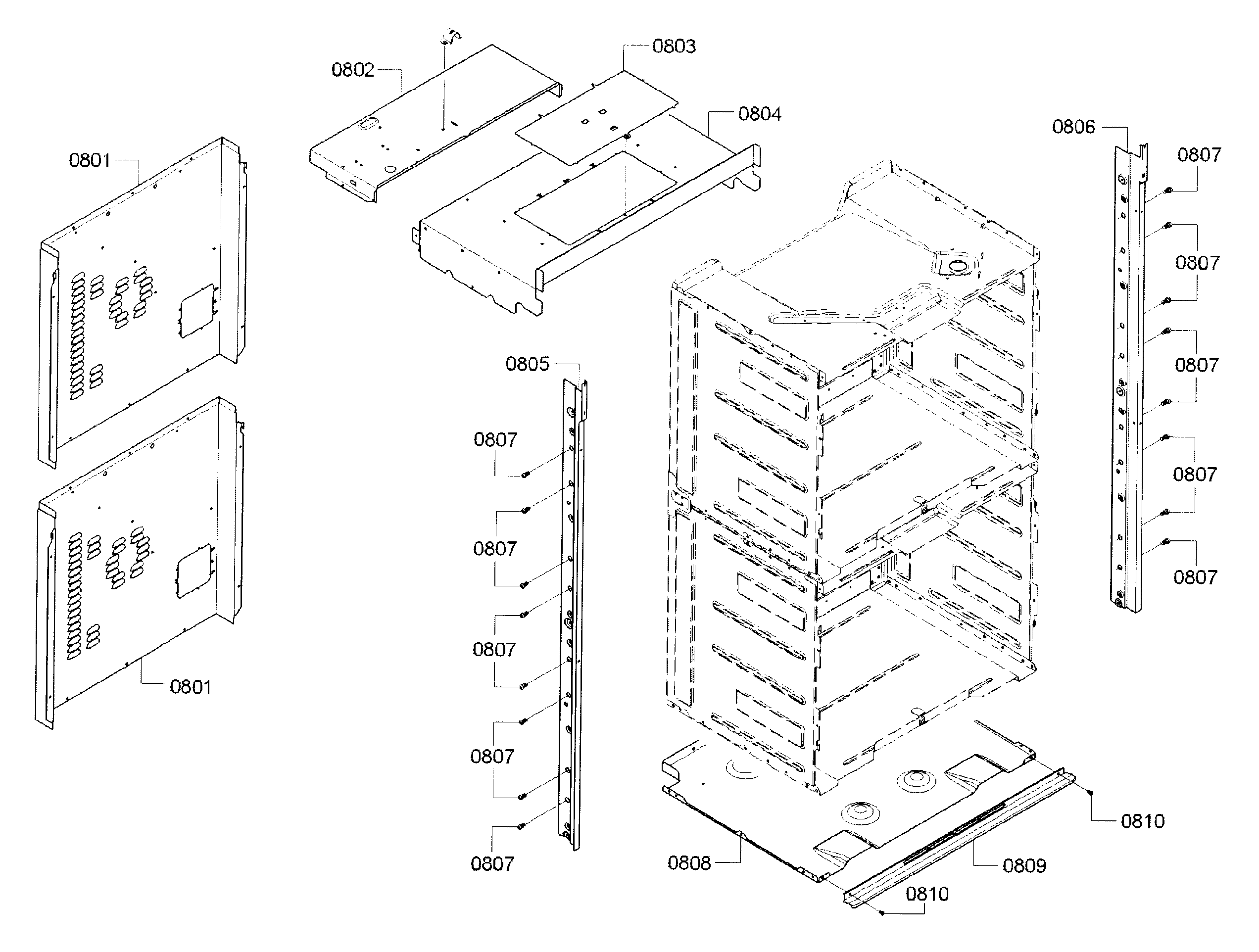Bosch HBL5651UC/01 cabinet diagram