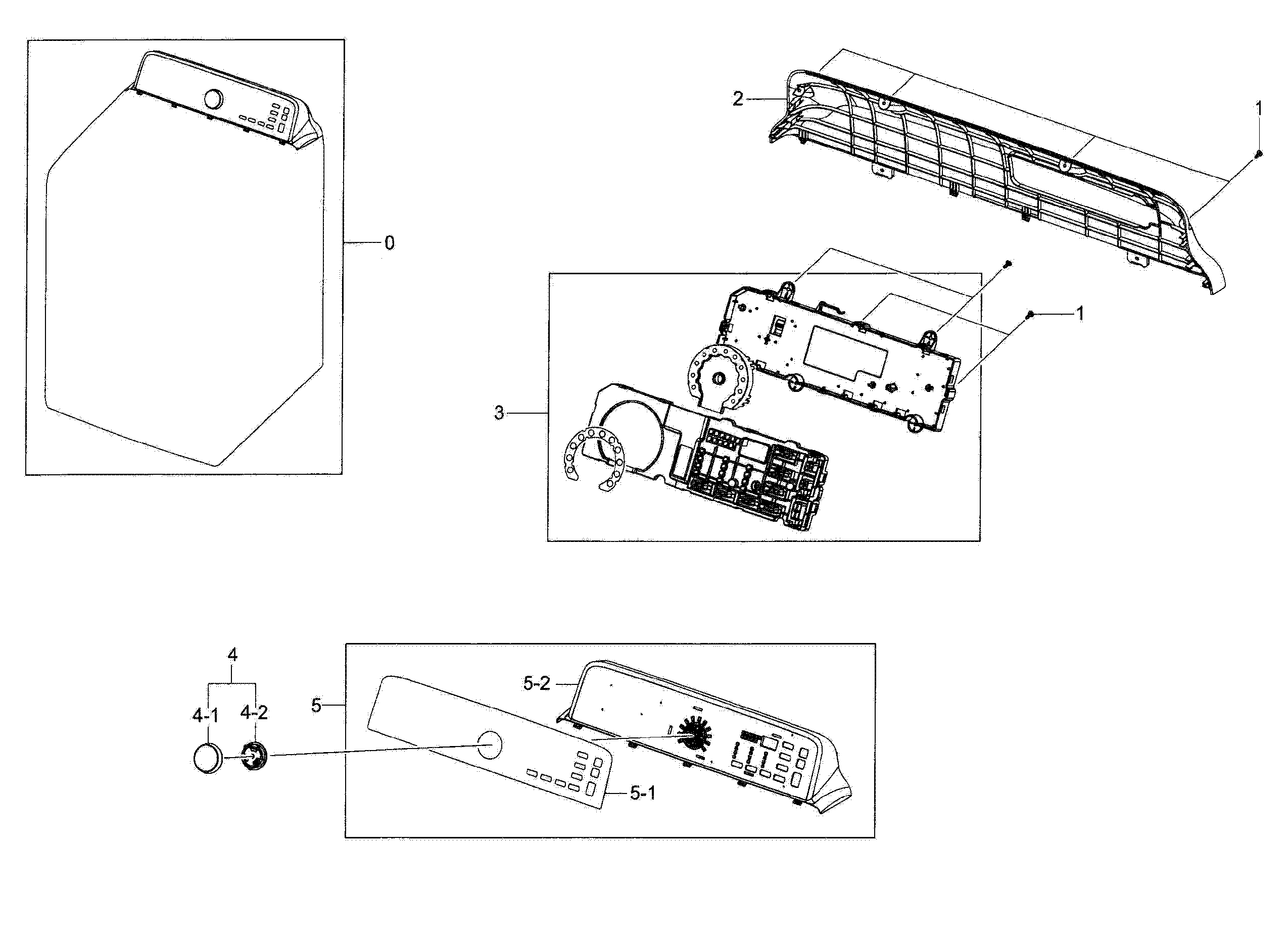 Samsung DV48H7400GW/A2-00 control panel diagram