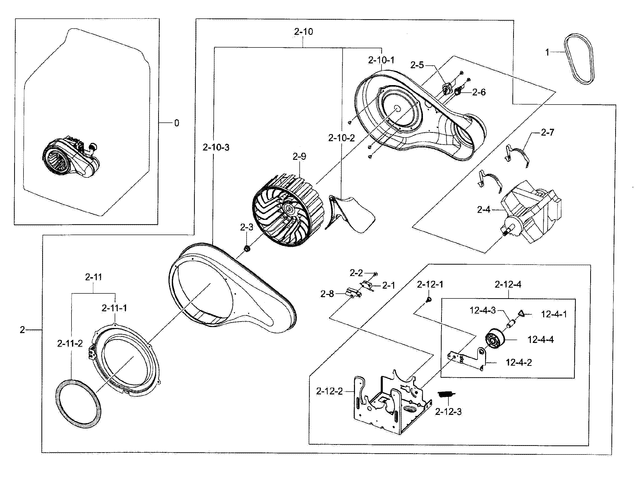 Samsung DV56H9100GG/A2-00 motor duct diagram