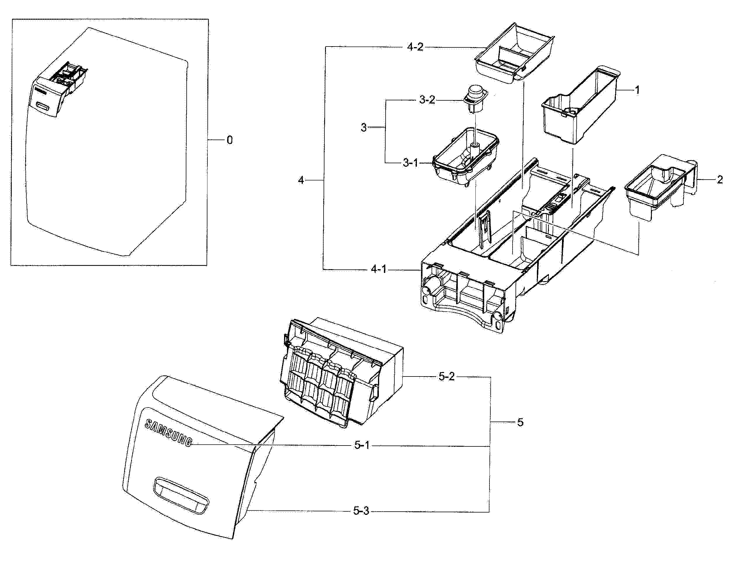 Samsung WF42H5200AW/A2-00 drawer diagram