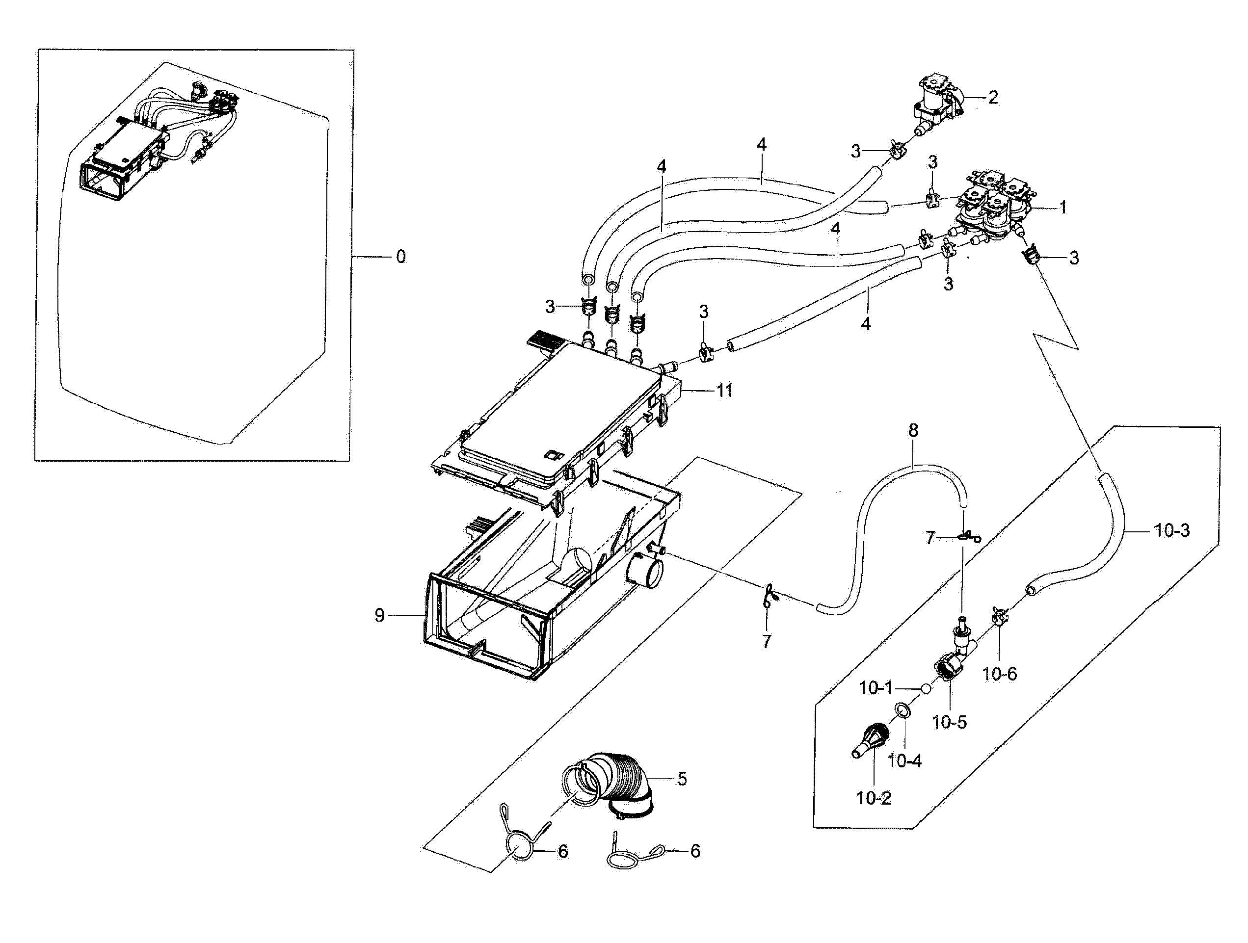 Samsung WF42H5200AW/A2-00 housing drawer diagram