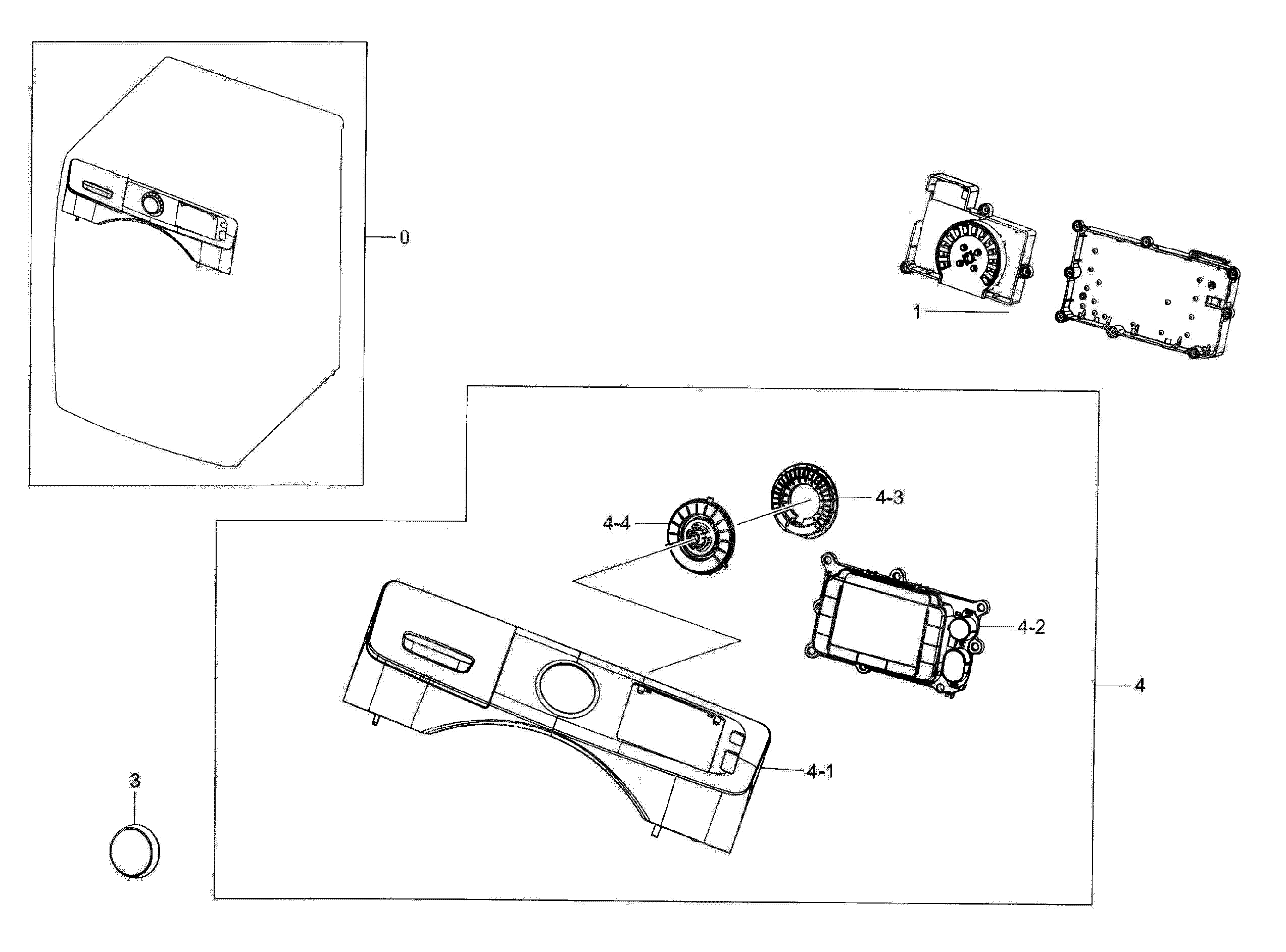 Samsung WF42H5400AF/A2-00 control panel diagram