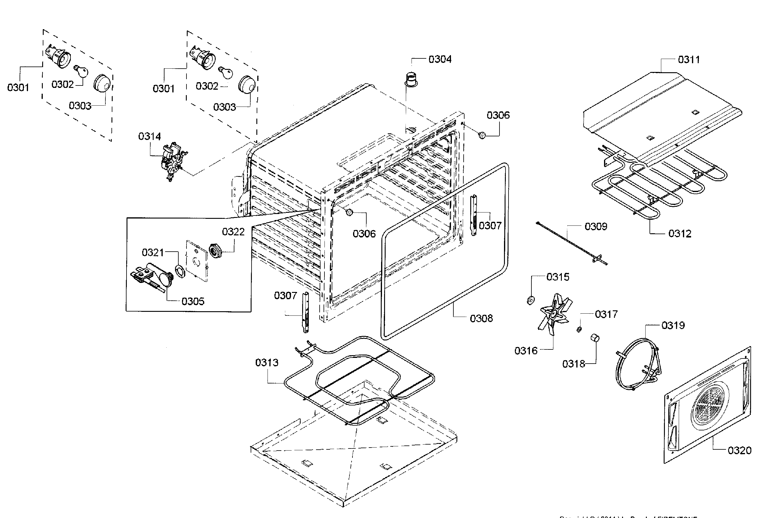 Bosch HBL8451UC/01 cavity diagram