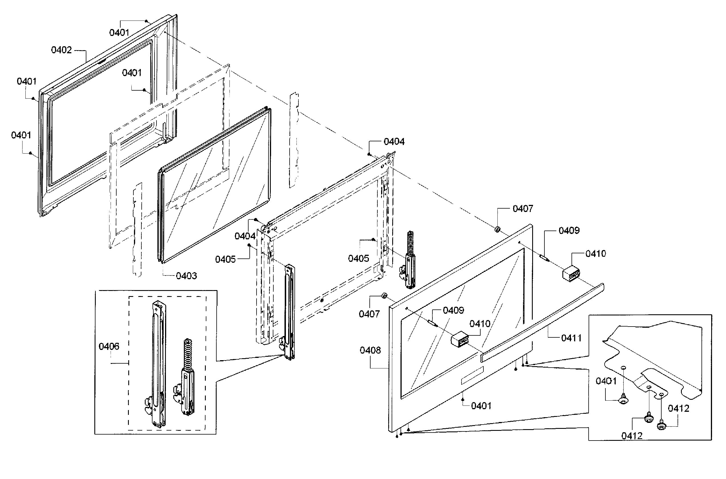 Bosch HBL8451UC/01 door diagram