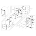 Samsung DV50F9A7GVW/A2-00 front frame/door diagram