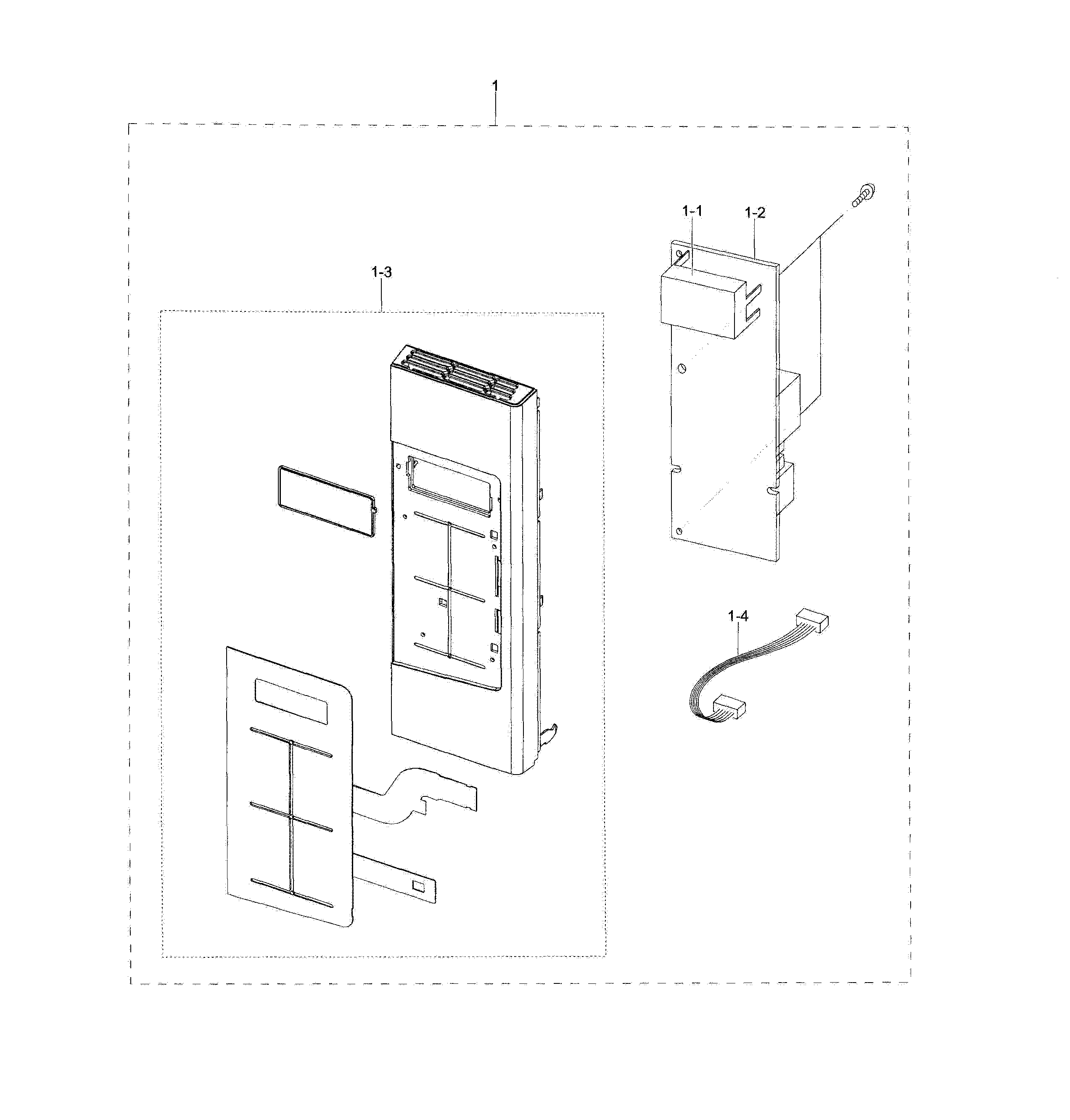 Samsung ME18H704SFS/AA-00 control panel diagram