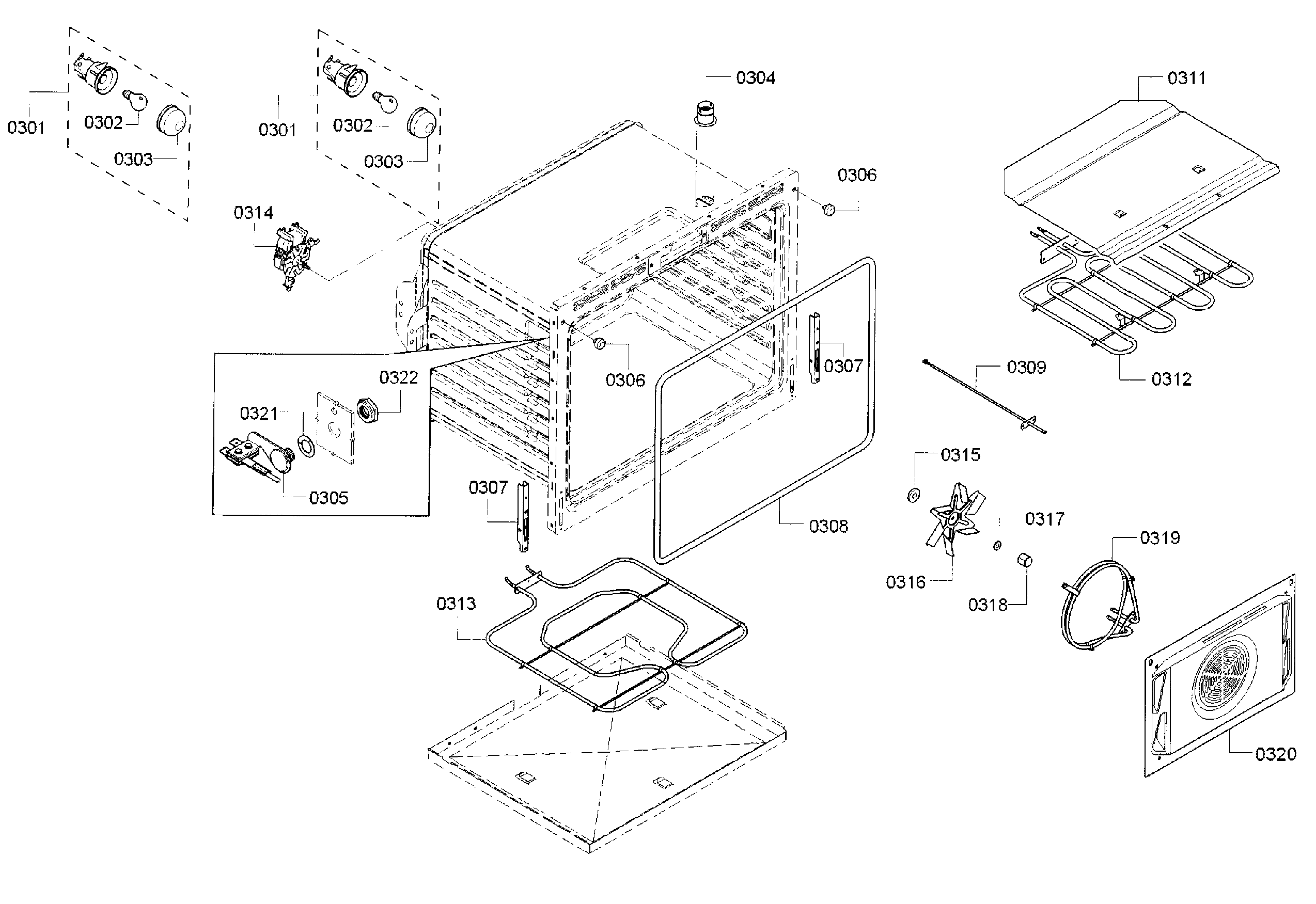 Bosch HBL8651UC/01 cavity diagram