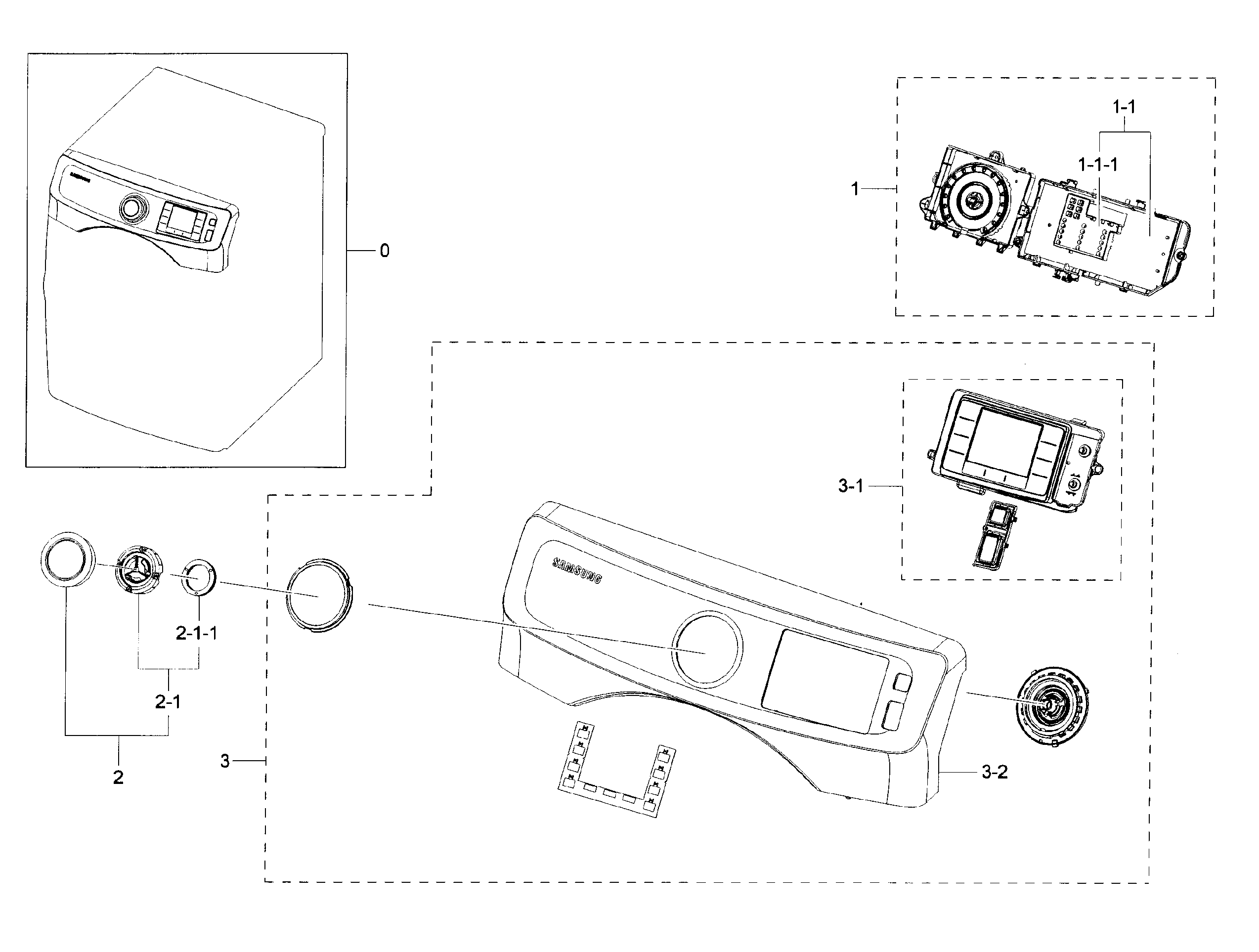 Samsung DV42H5200EF/A3-00 control panel diagram