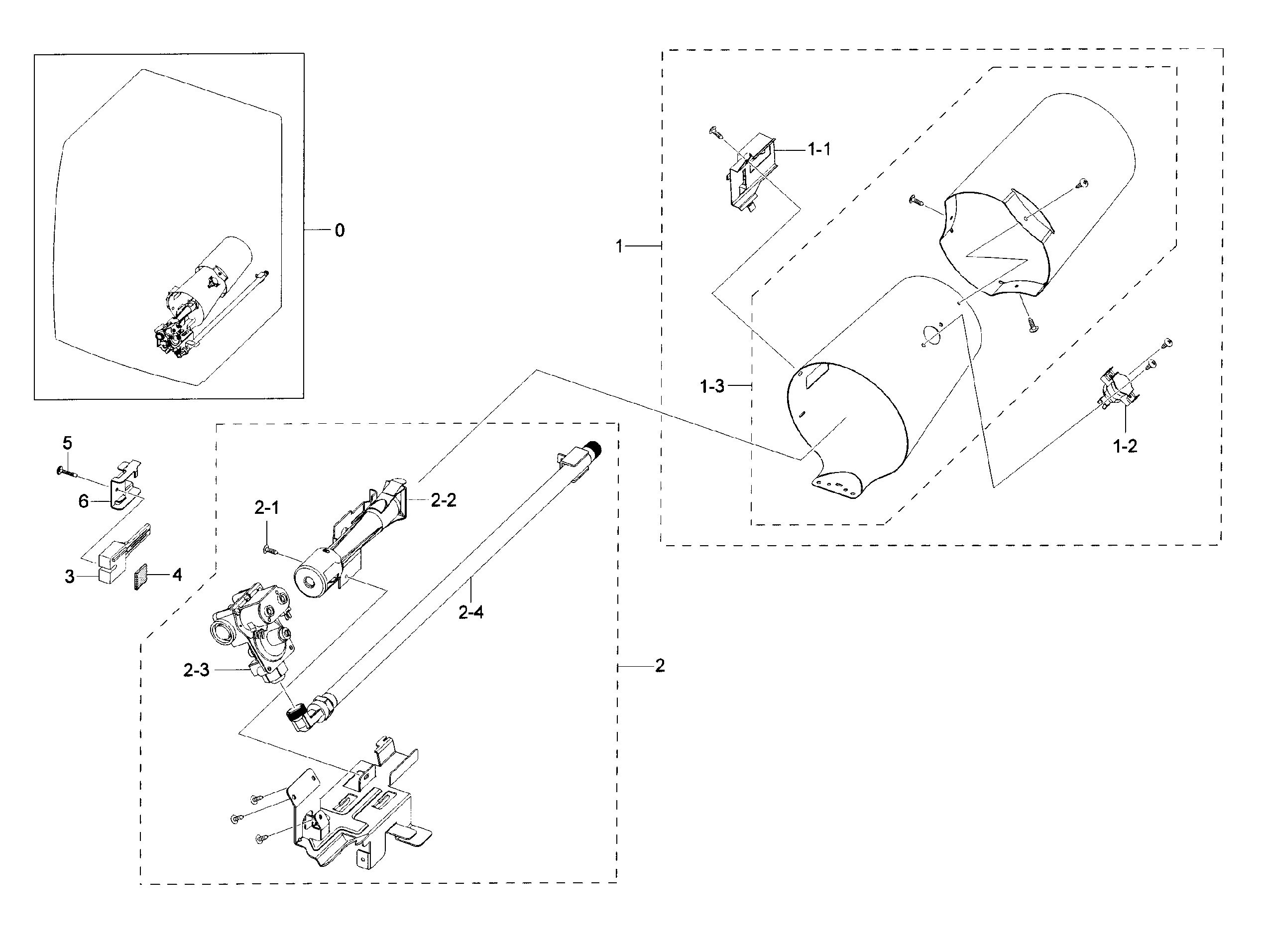 Samsung DV42H5000GW/A3-00 duct & burner diagram
