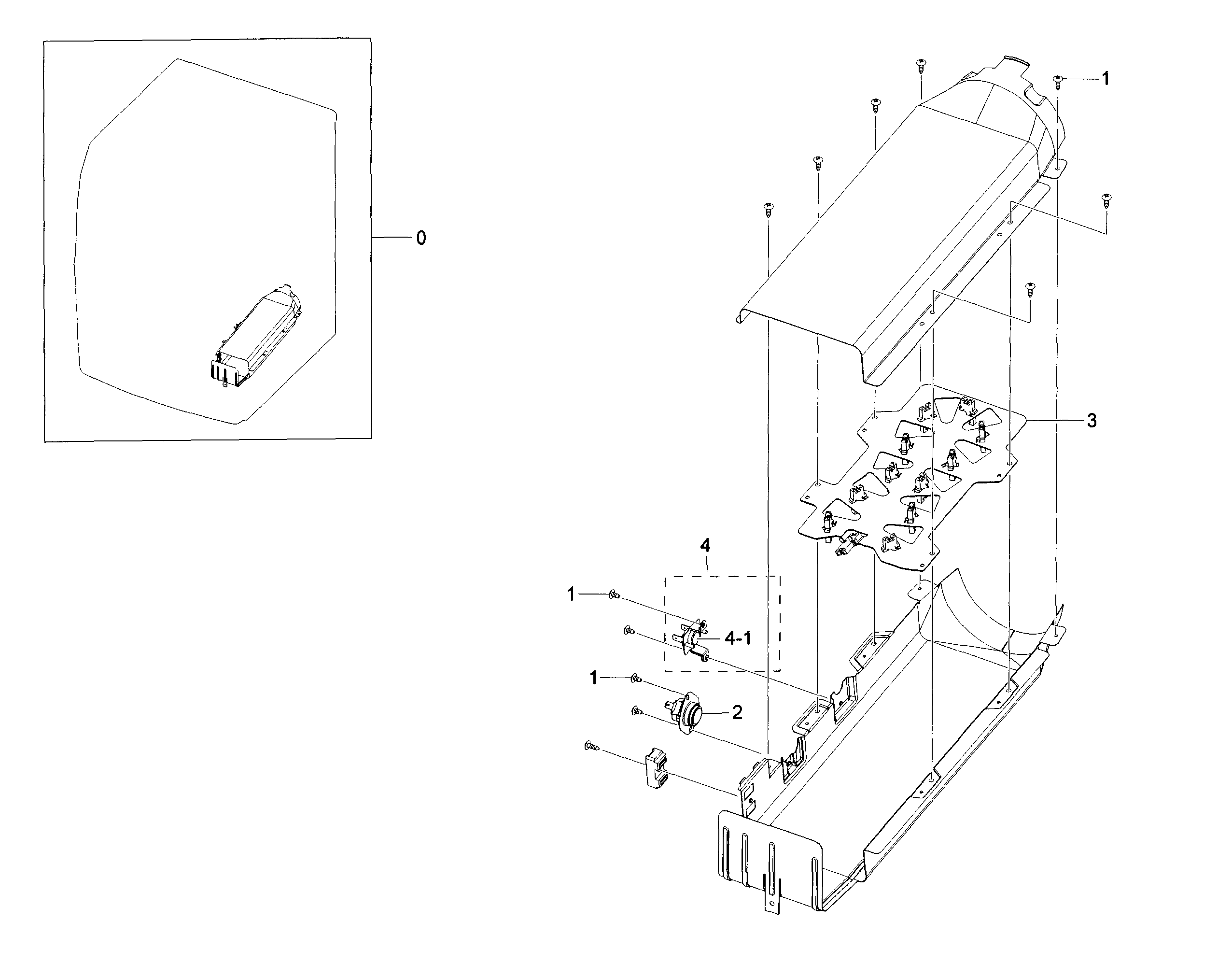 Samsung DV42H5400EW/A3-00 duct heater diagram