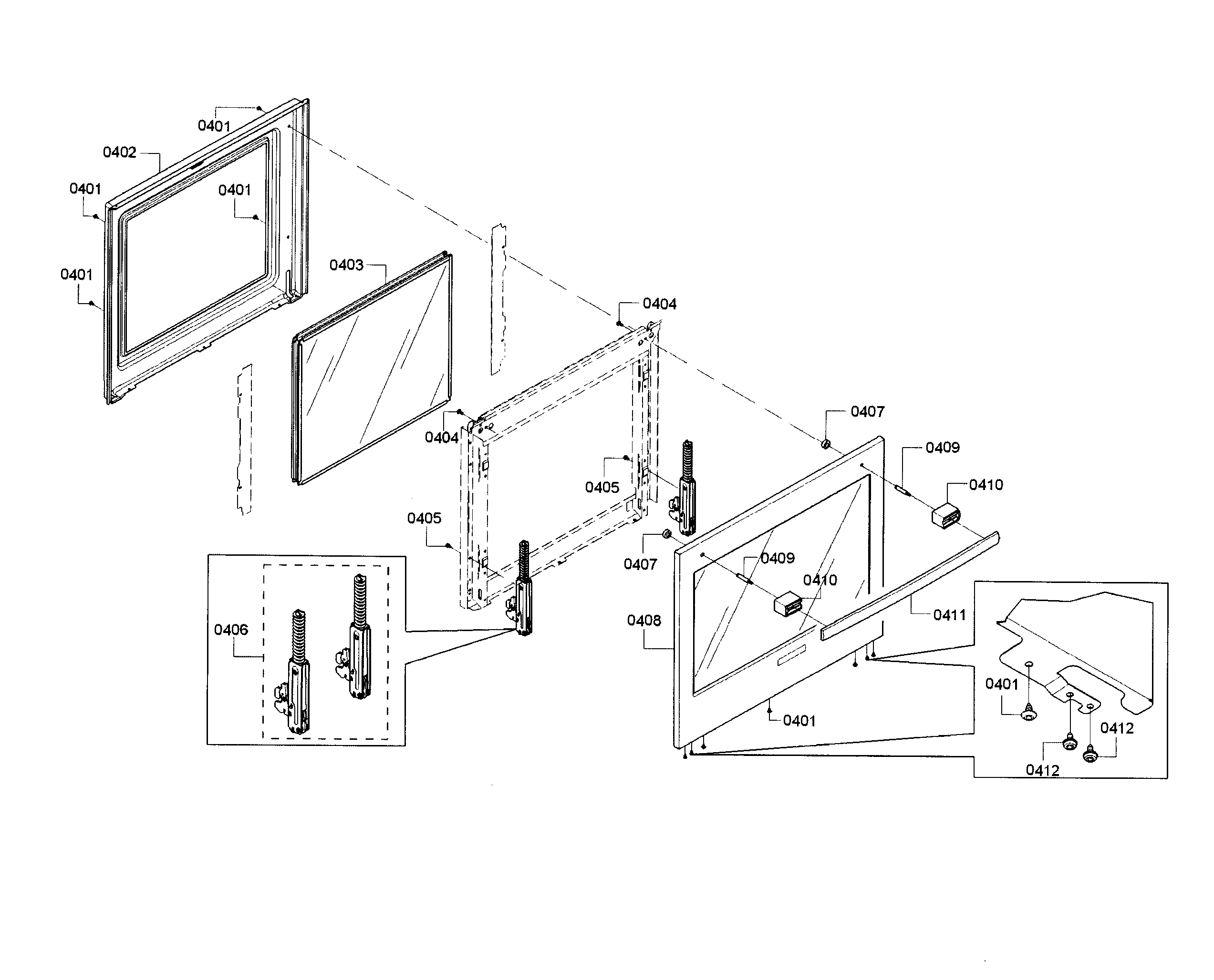 Bosch HBN5451UC/01 door diagram