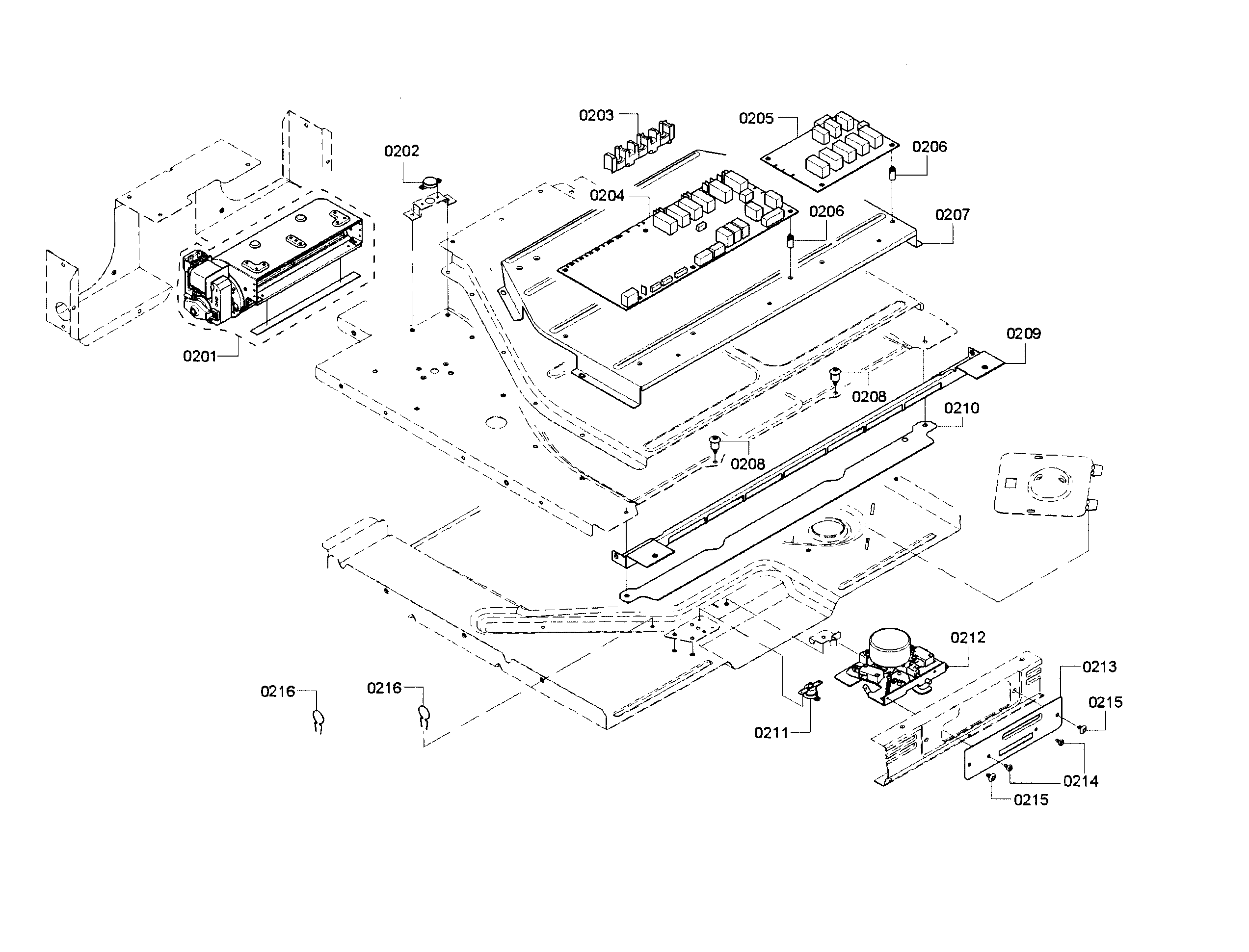 Bosch HBN5651UC/01 pcb assy diagram