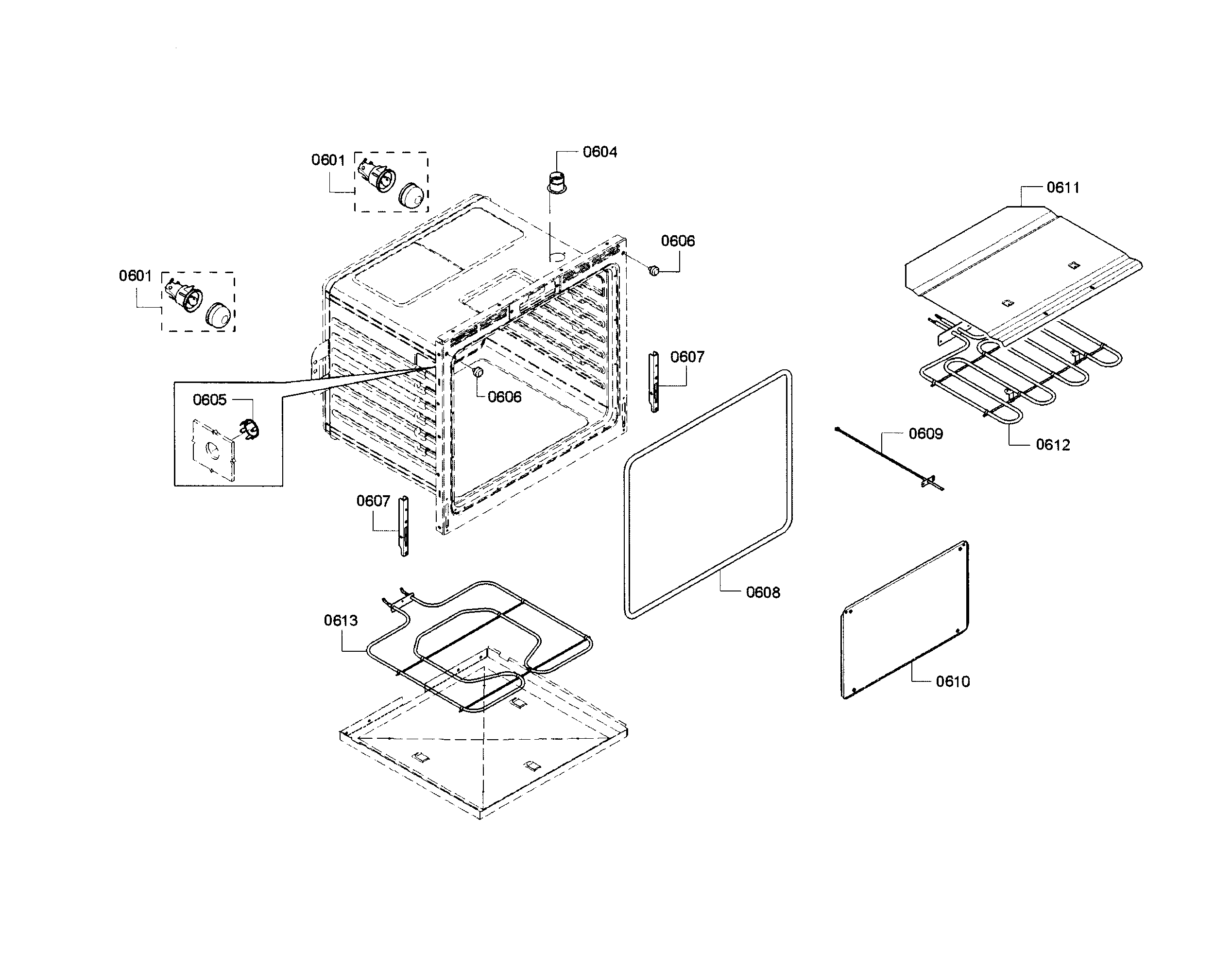 Bosch HBN5651UC/01 cavity-lower diagram
