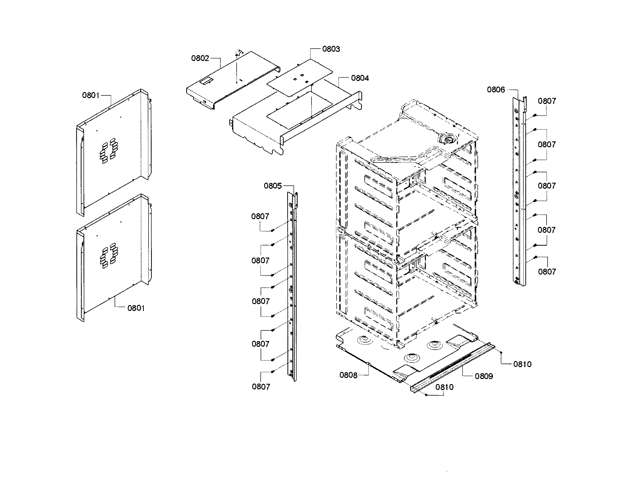 Bosch HBN5651UC/01 cabinet diagram