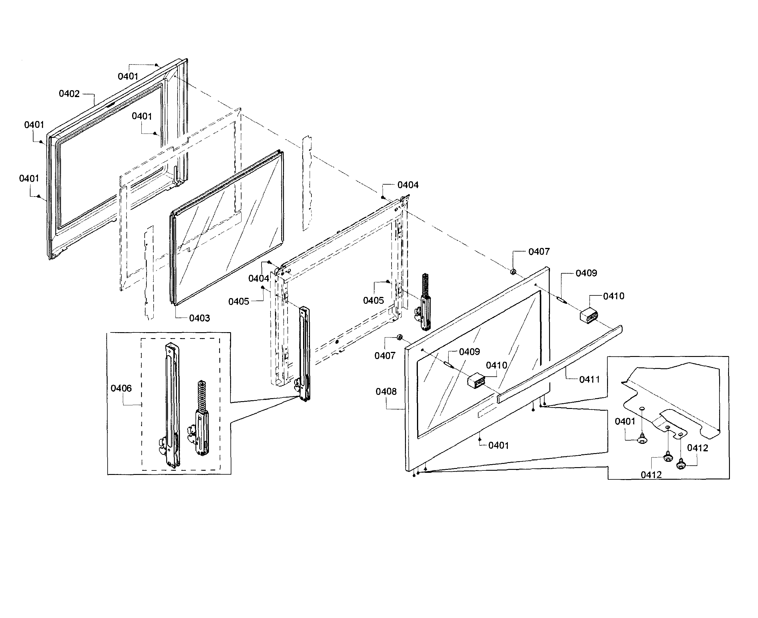 Bosch HBL8661UC/01 door-upper diagram