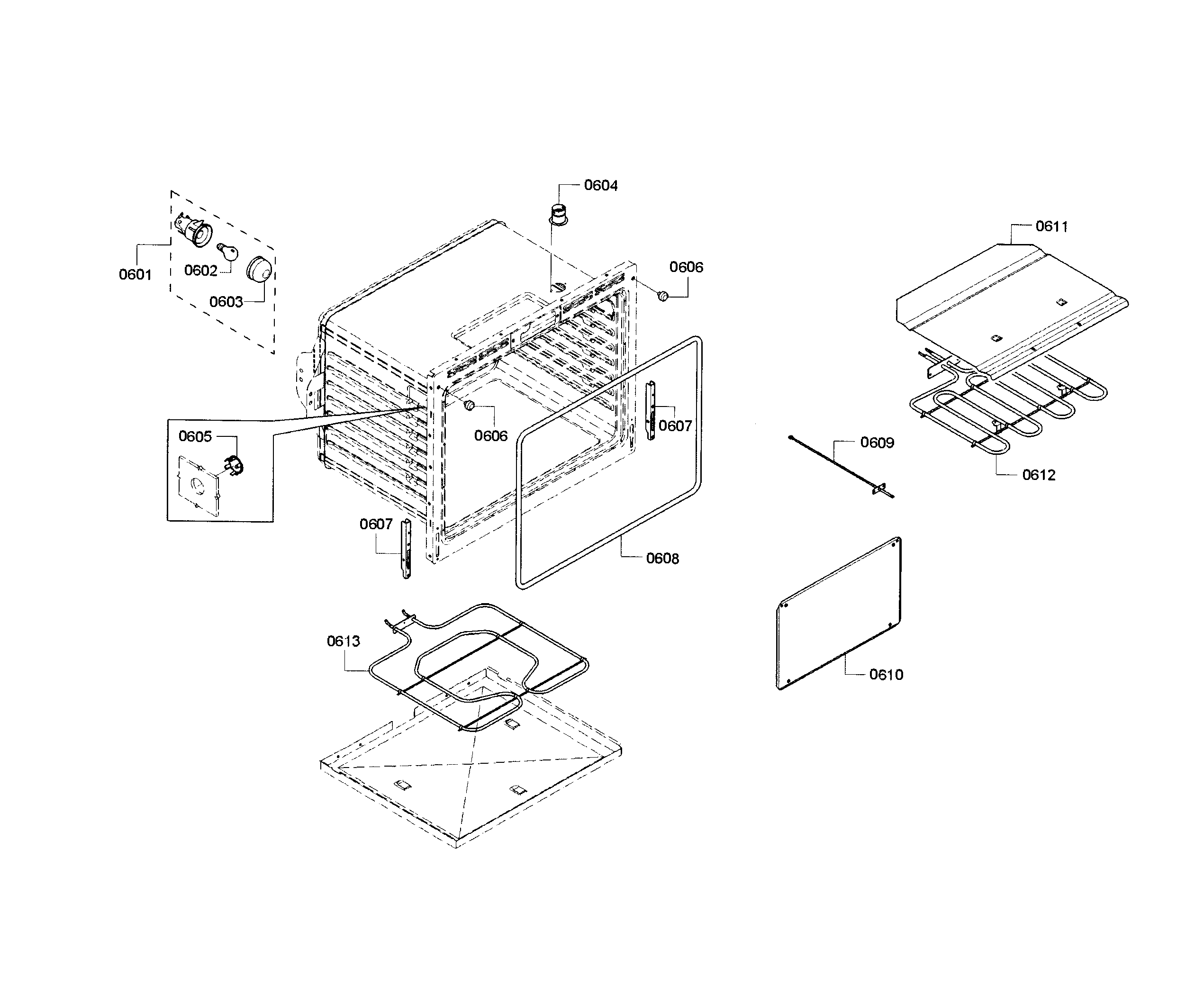Bosch HBL8661UC/01 cavity-lower diagram
