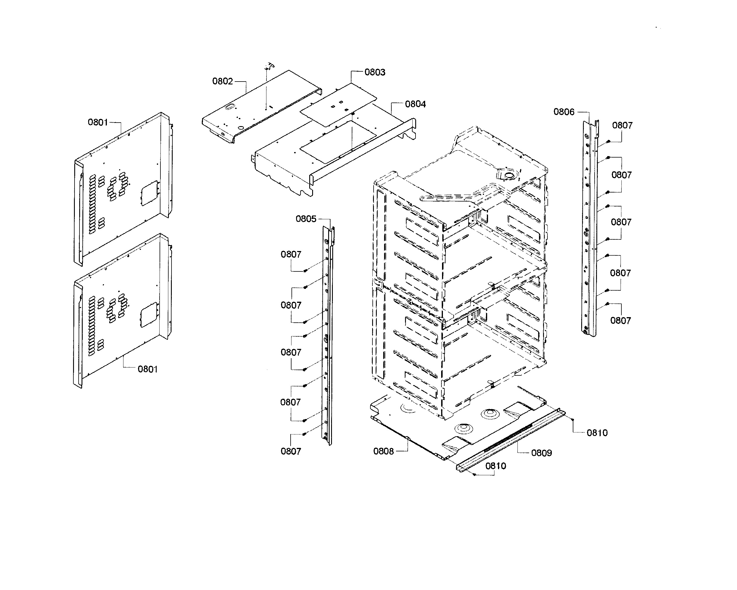 Bosch HBL8661UC/01 cabinet diagram