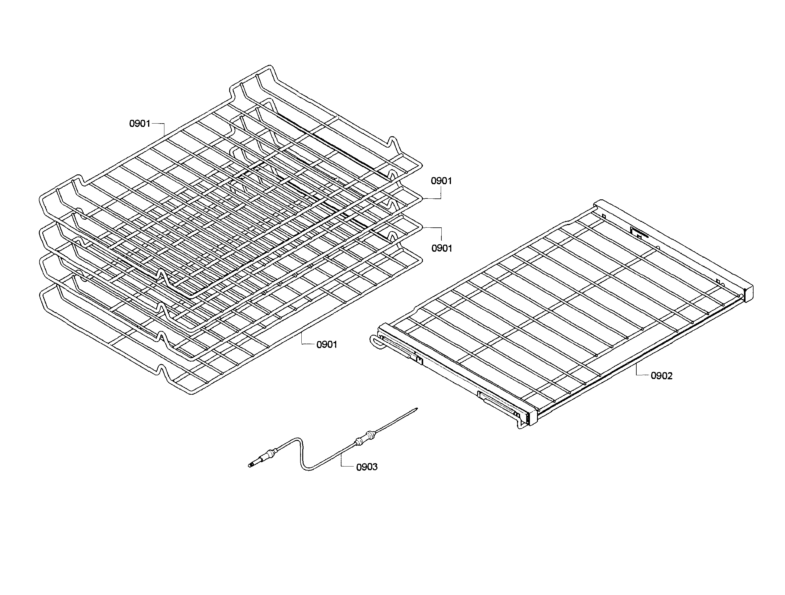 Bosch HBL8661UC/01 shelf assy diagram