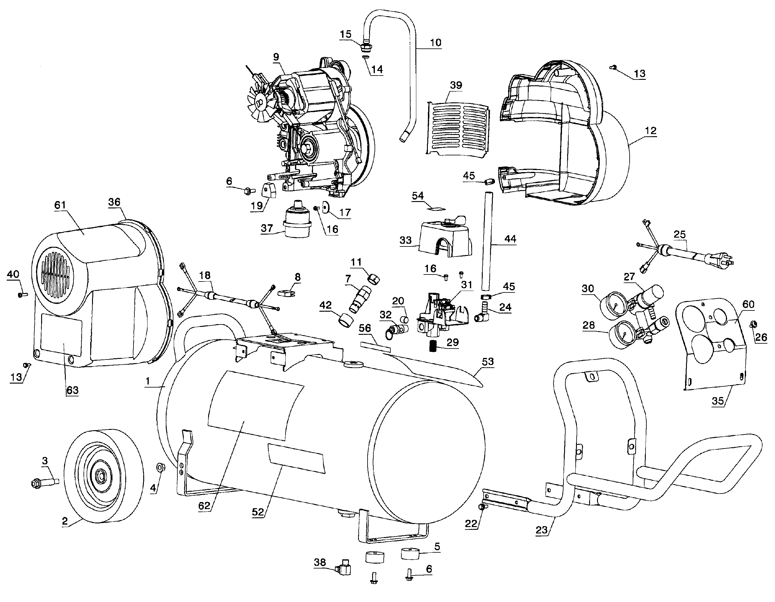 DeWalt D55167 TYPE 4 compressor diagram