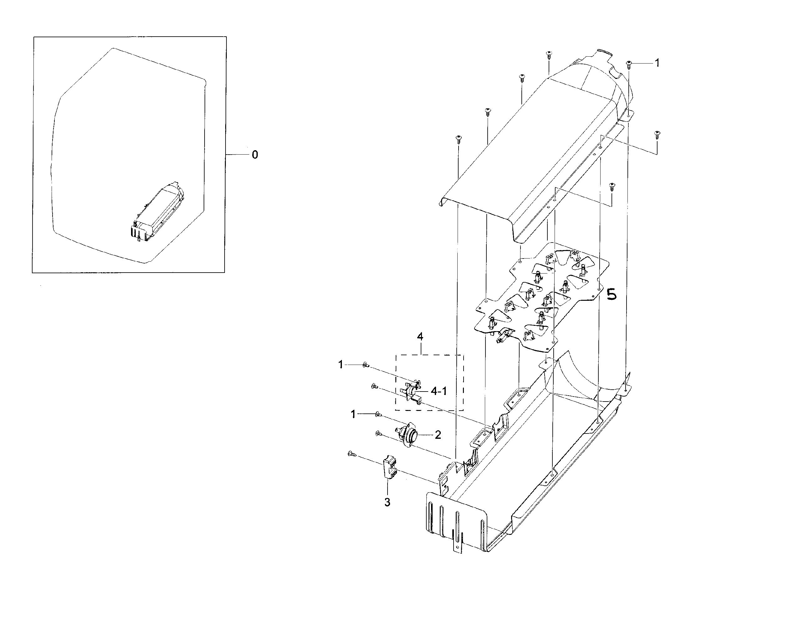 Samsung DV45H6300EG/A3-00 duct heater diagram