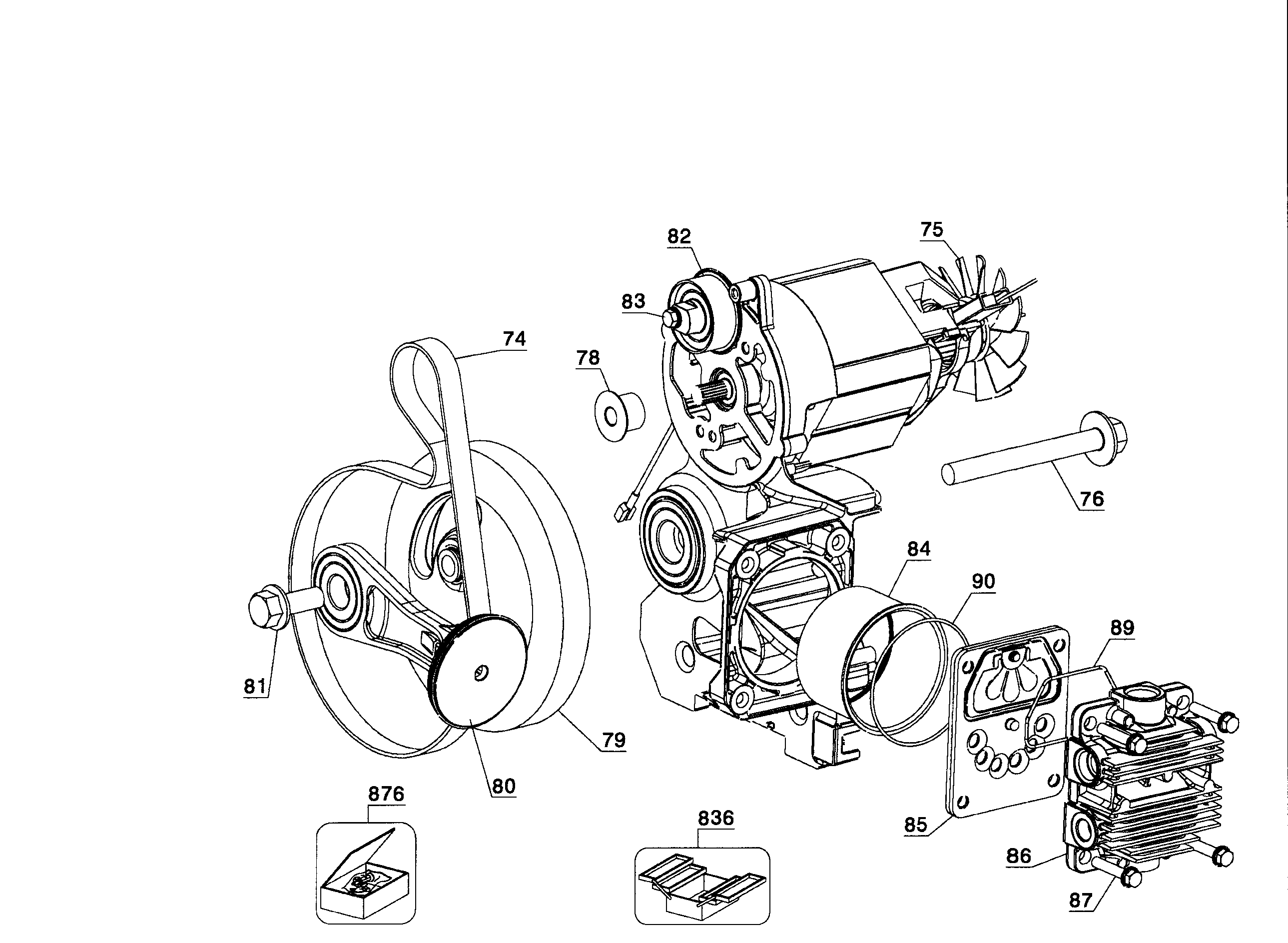 DeWalt D55168 TYPE 5 motor assy diagram