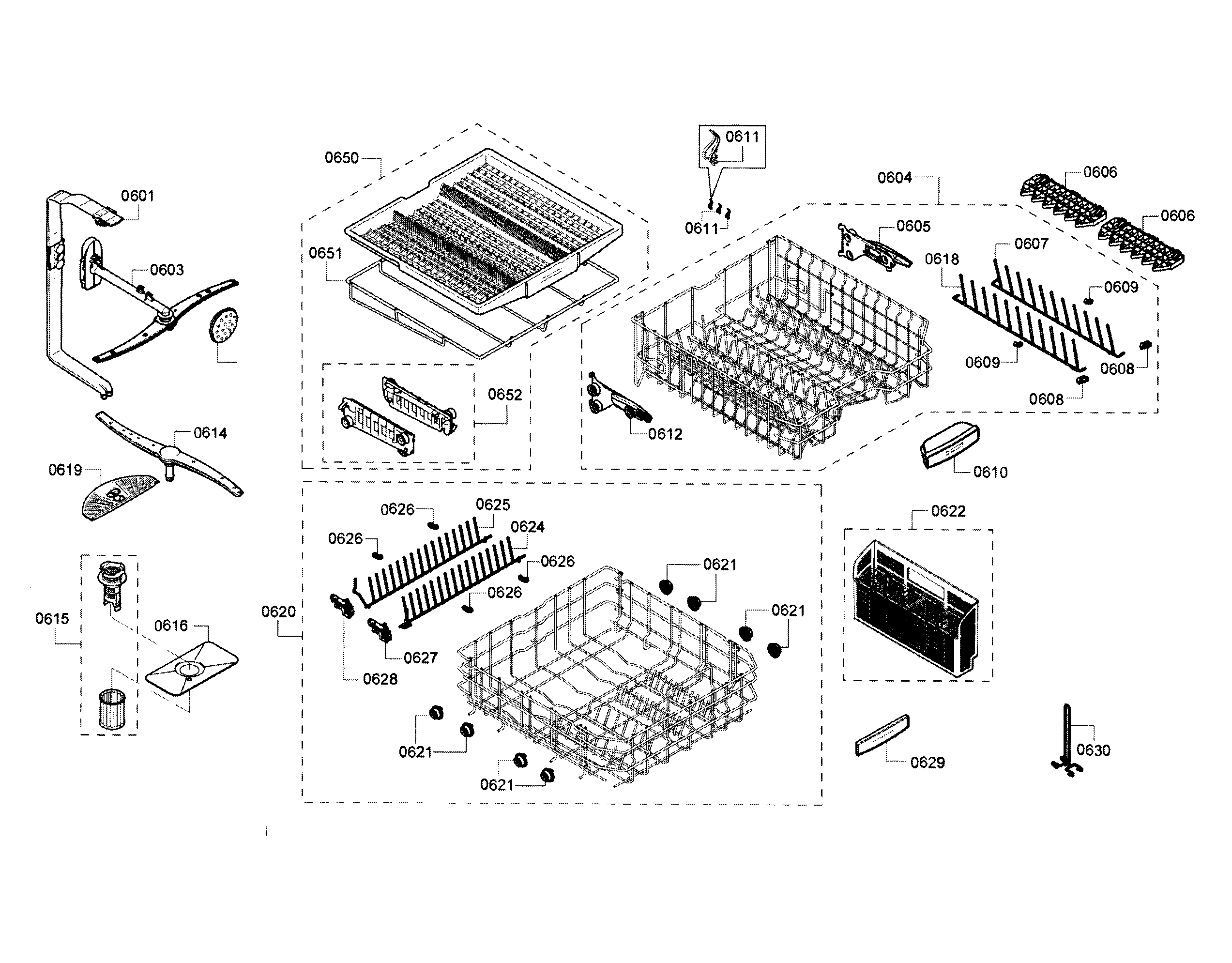 Bosch SHX68T55UC/02 rack diagram