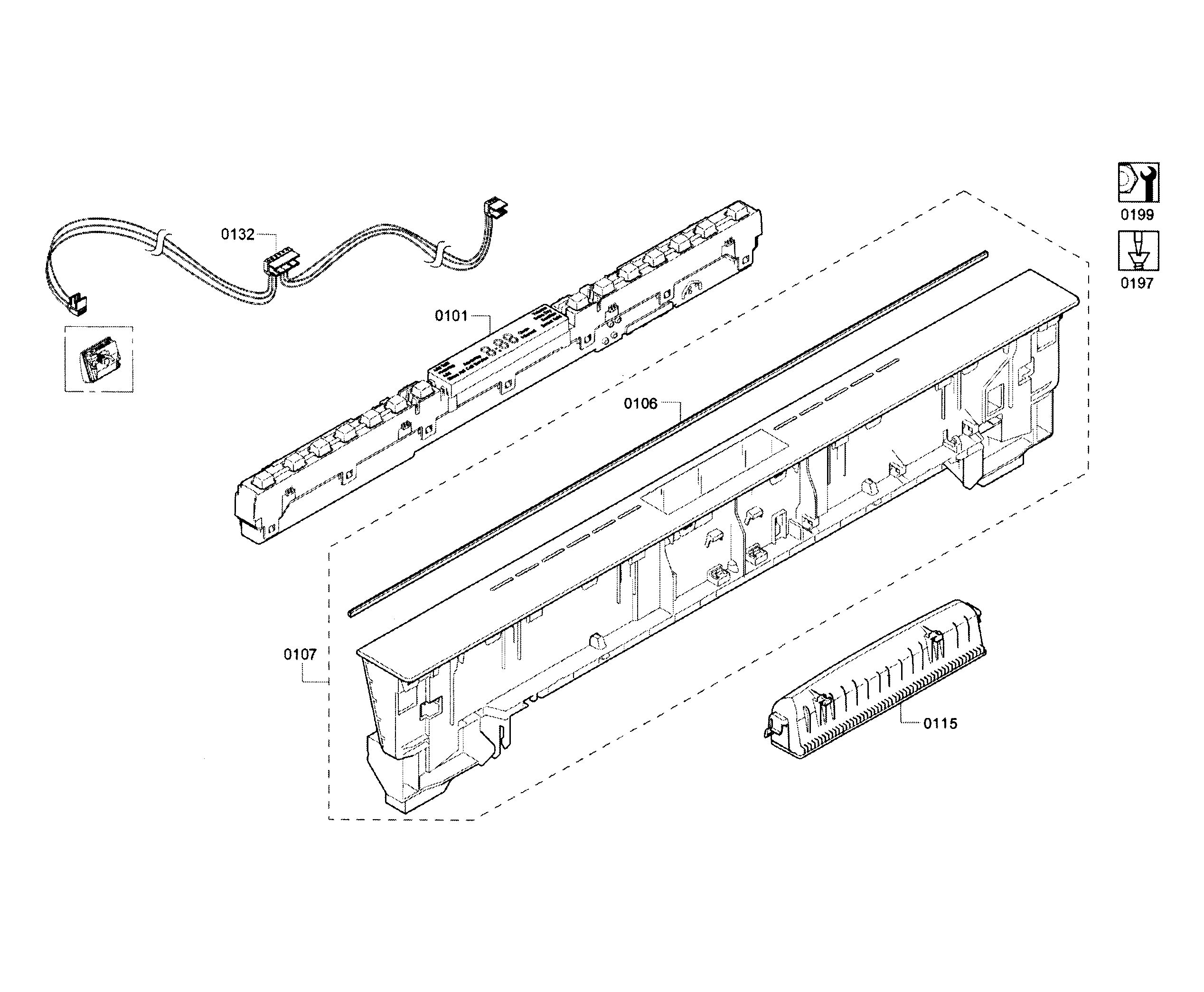 Bosch SHX68T56UC/02 control panel diagram