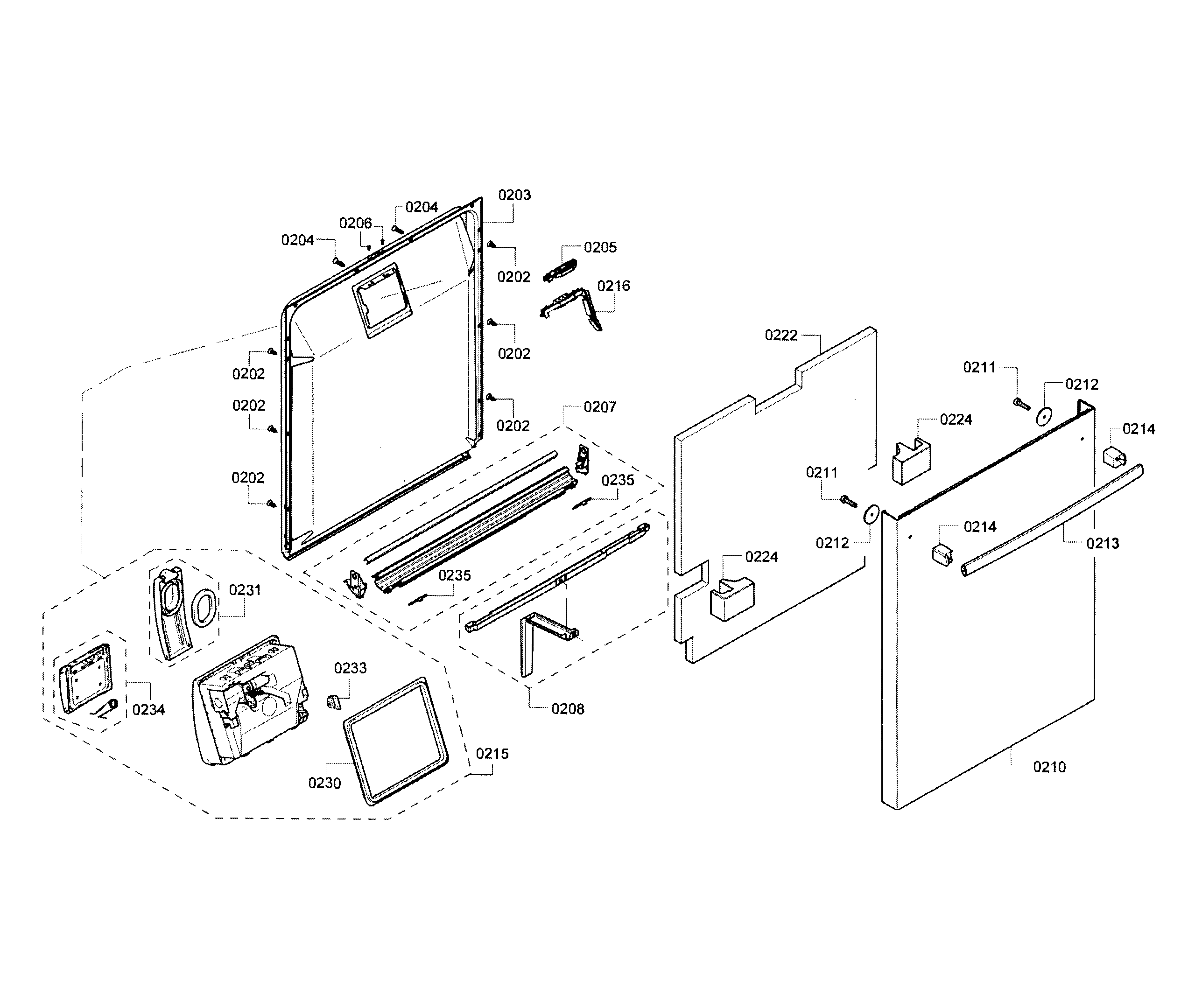 Bosch SHX68T56UC/02 door diagram
