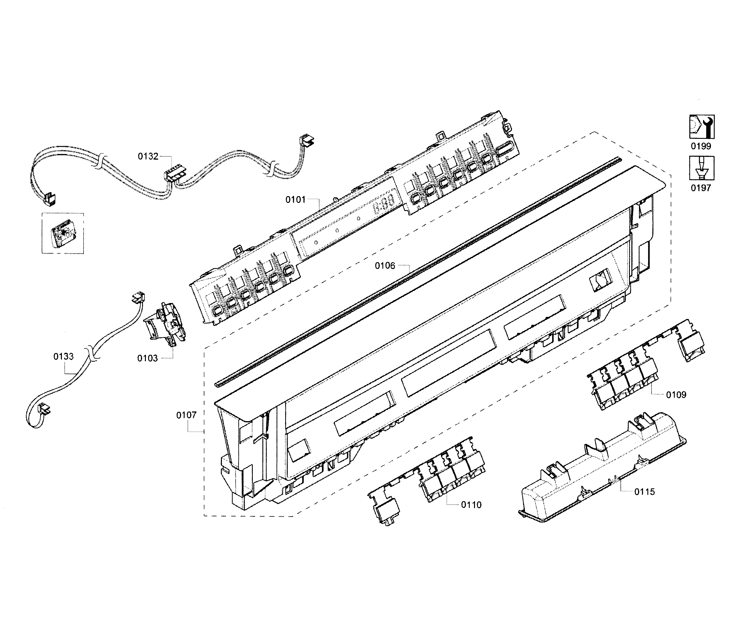 Bosch SHE53T55UC/02 control panel diagram