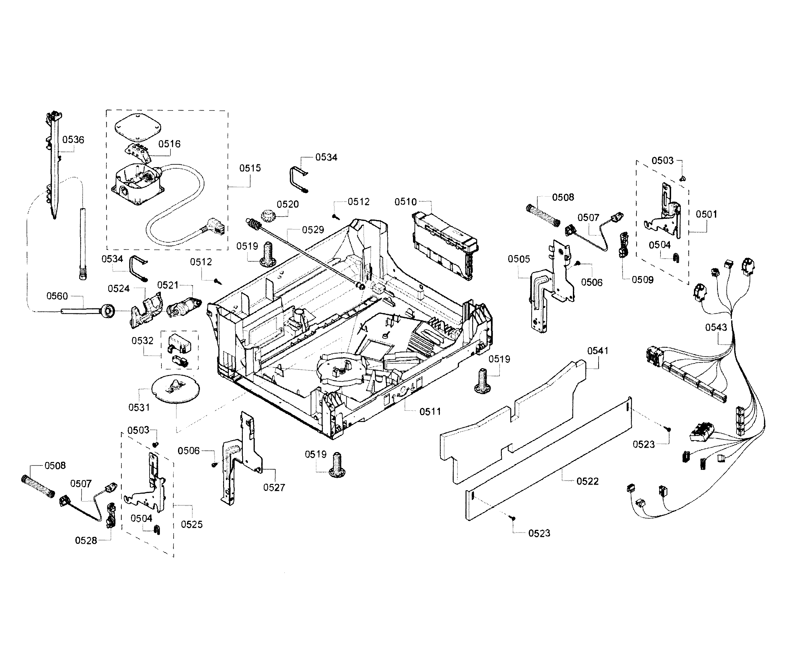 Bosch SHE53T55UC/02 base diagram