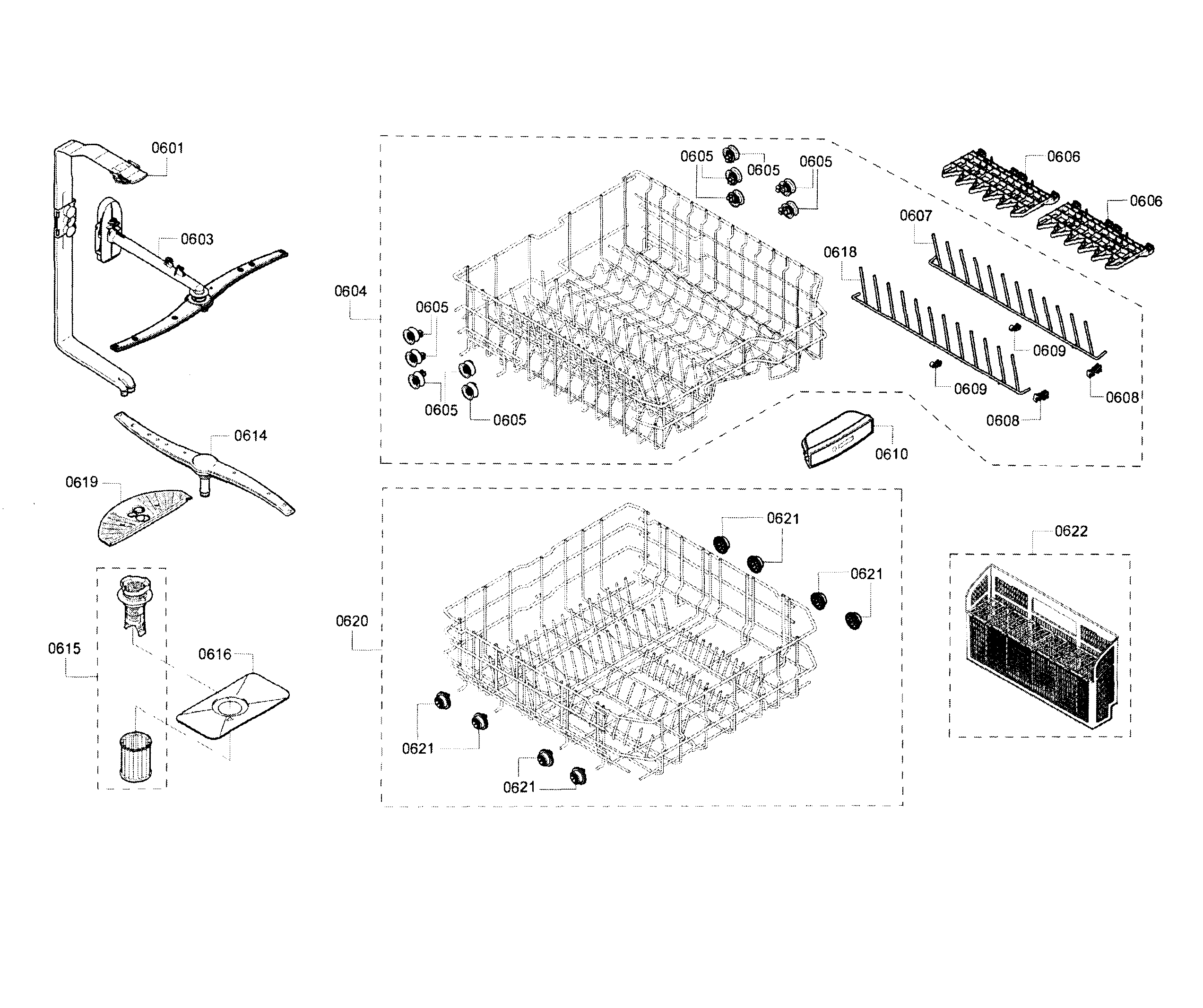Bosch SHE53T55UC/02 rack diagram