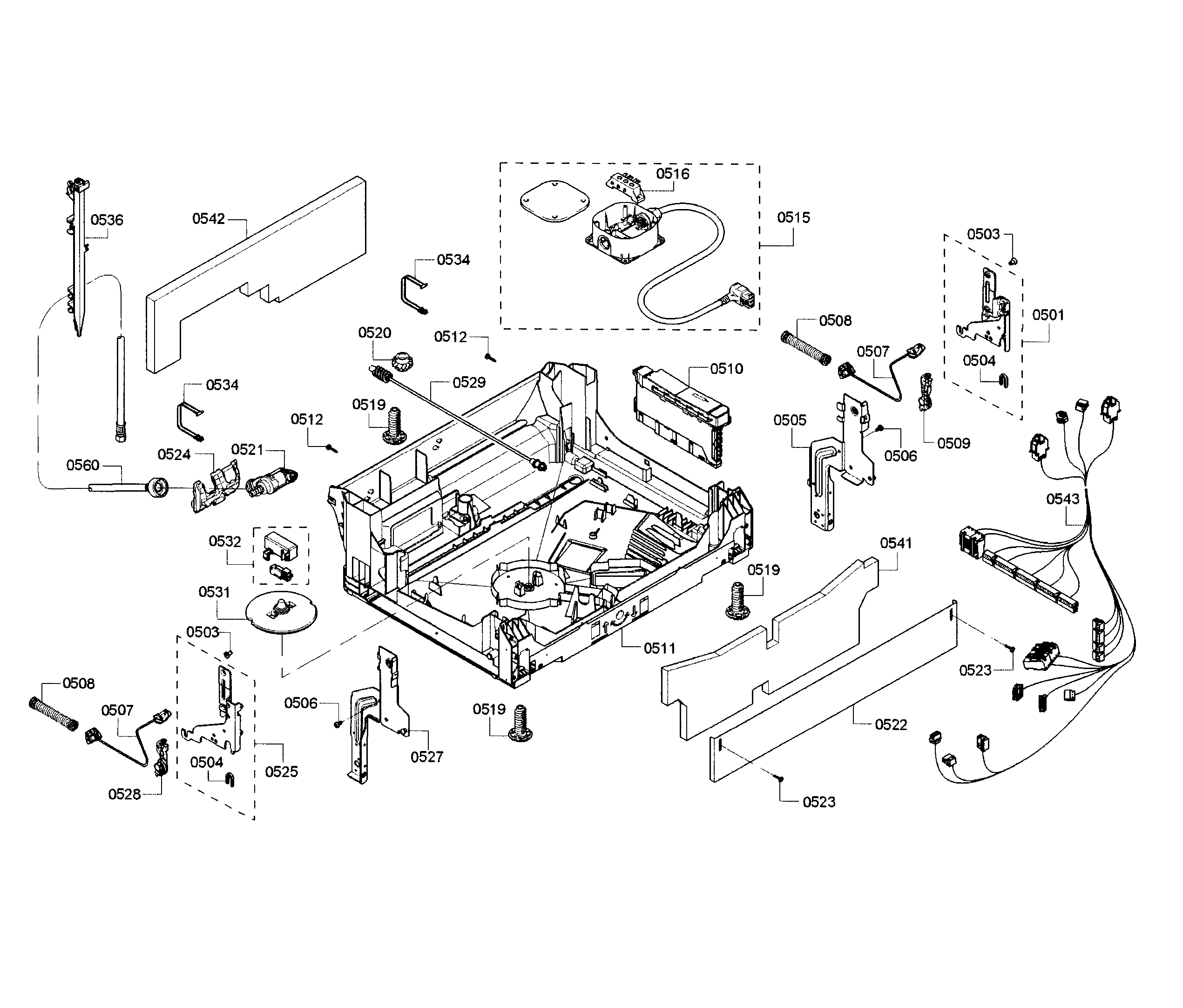 Bosch SHE65T56UC/02 base diagram