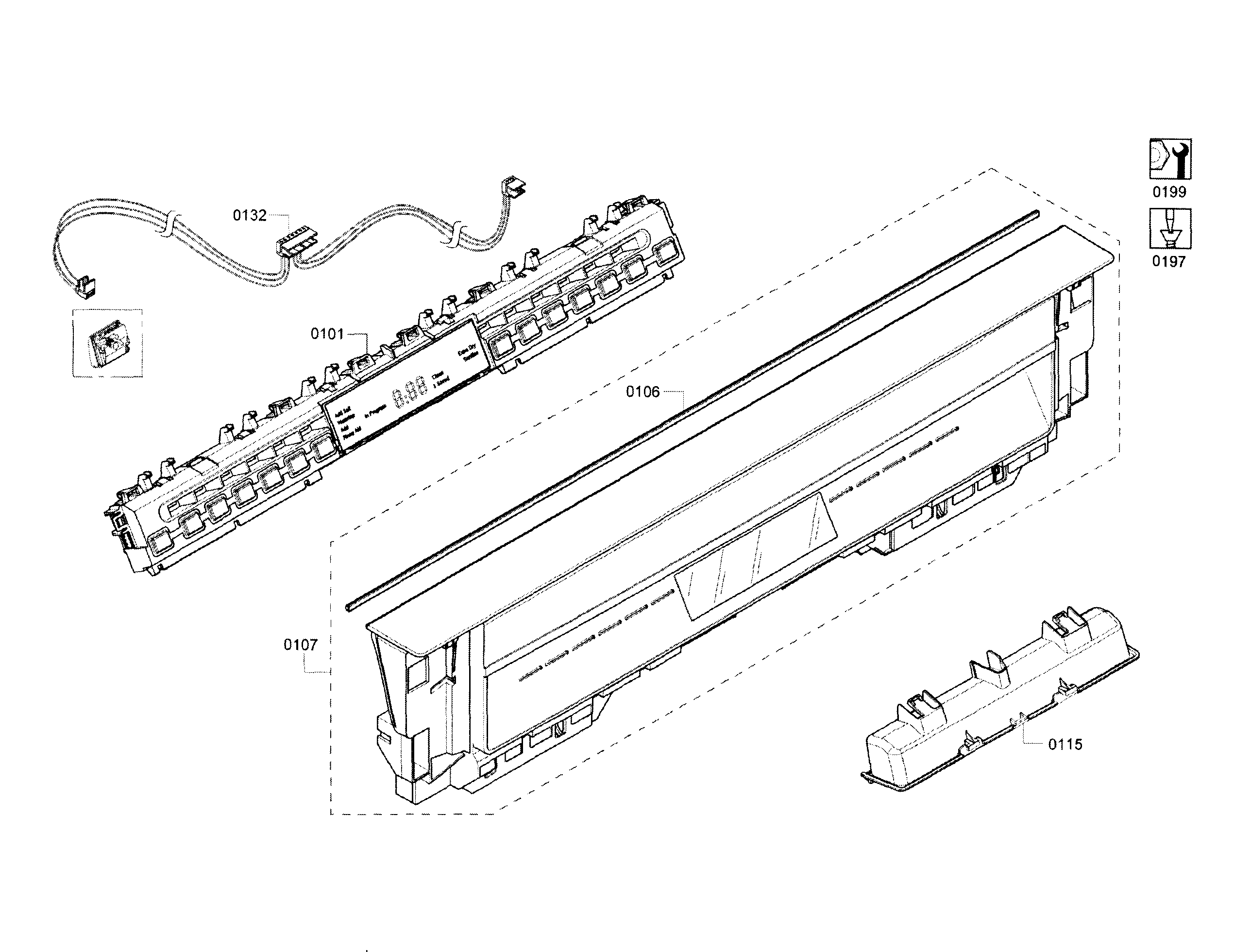 Bosch SHE68T52UC/02 control panel diagram