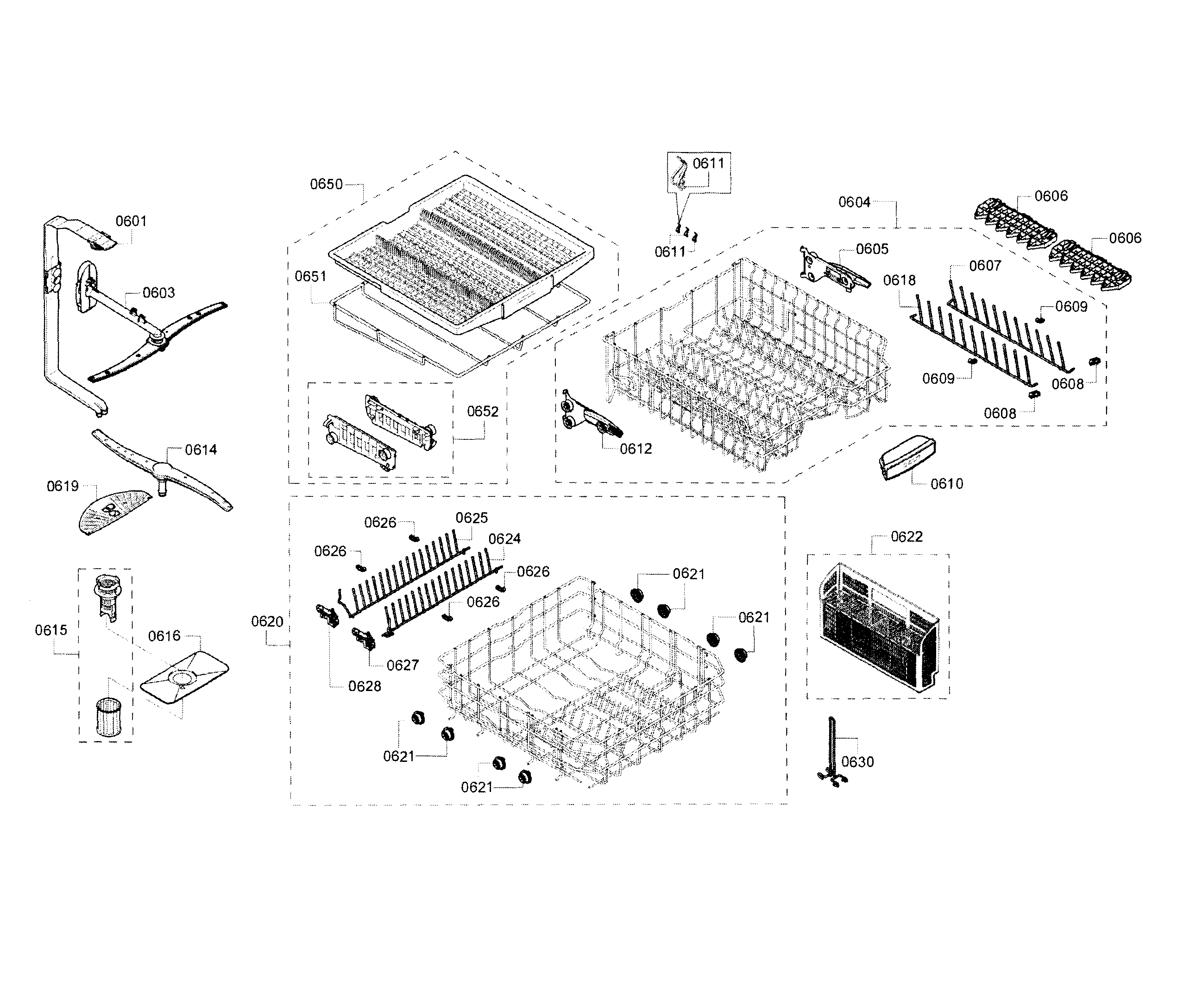 Bosch SHE68T52UC/02 rack diagram