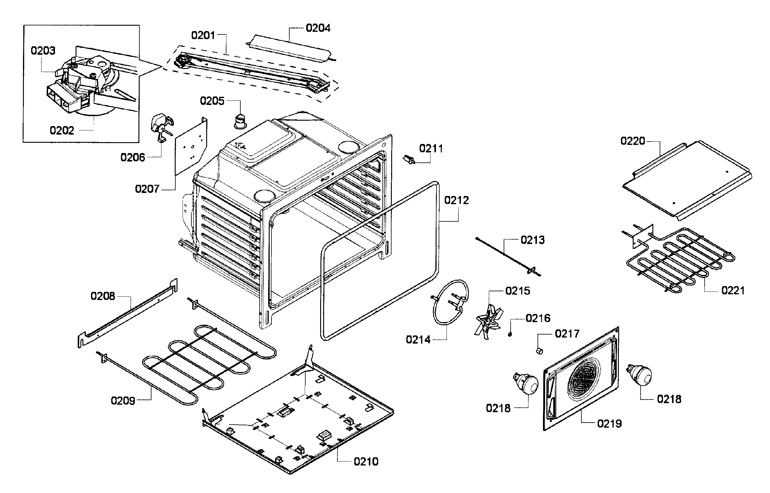 Bosch HEI7052U/06 cavity diagram