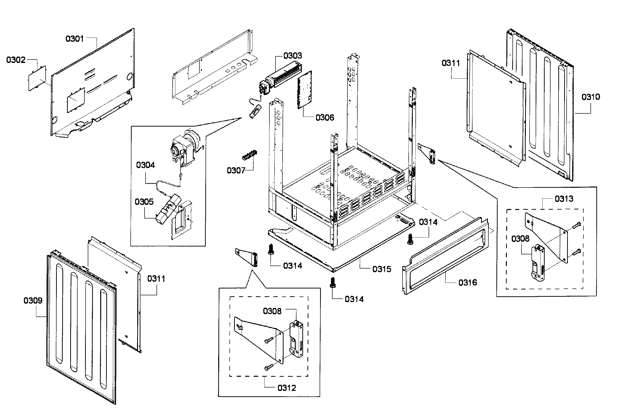 Bosch HEI7052U/06 frame diagram