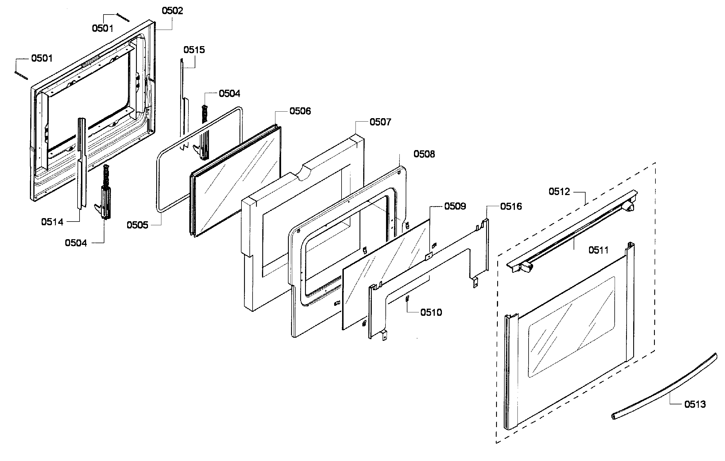 Bosch HEI7052U/06 door diagram