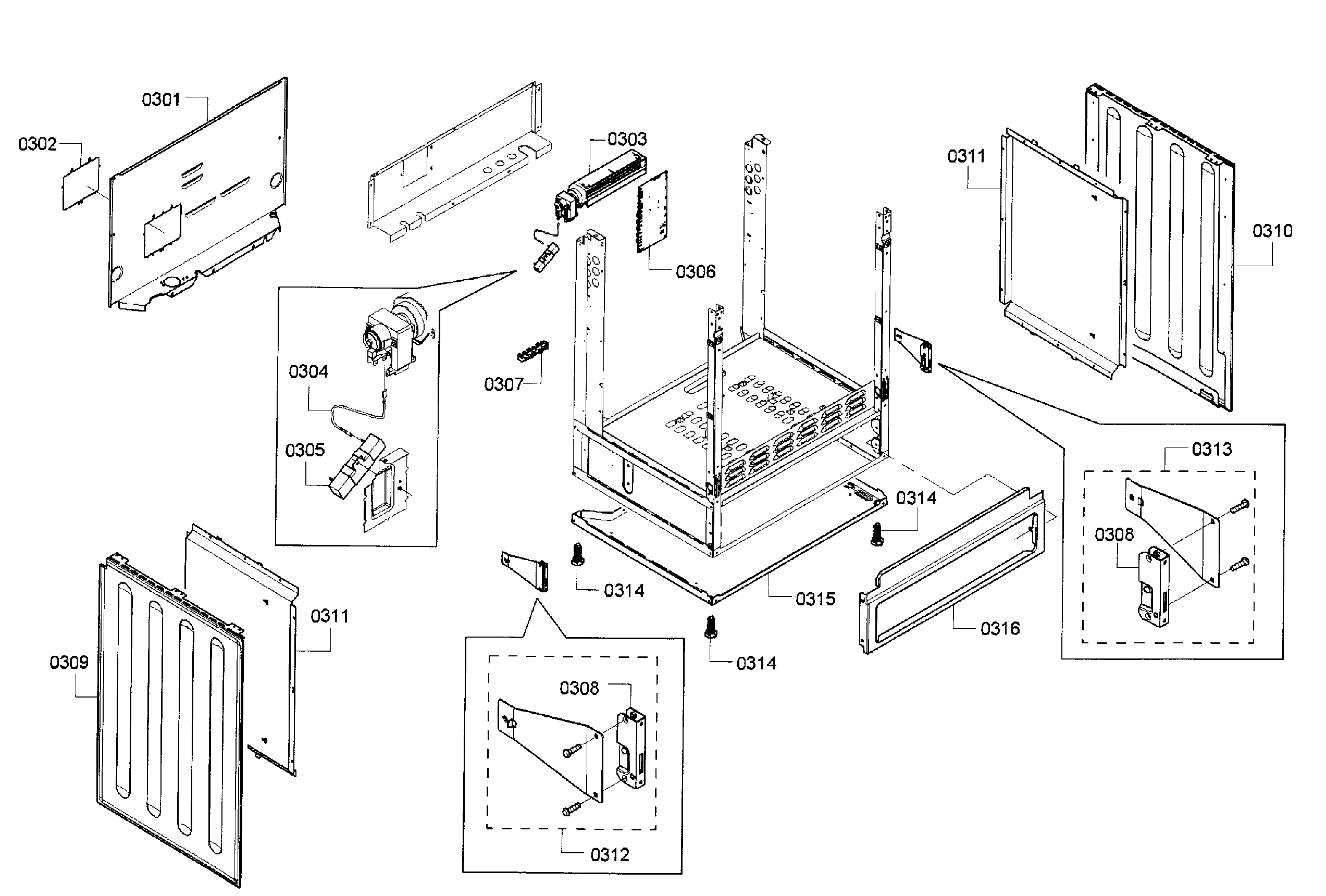 Bosch HEI7052U/07 frame diagram