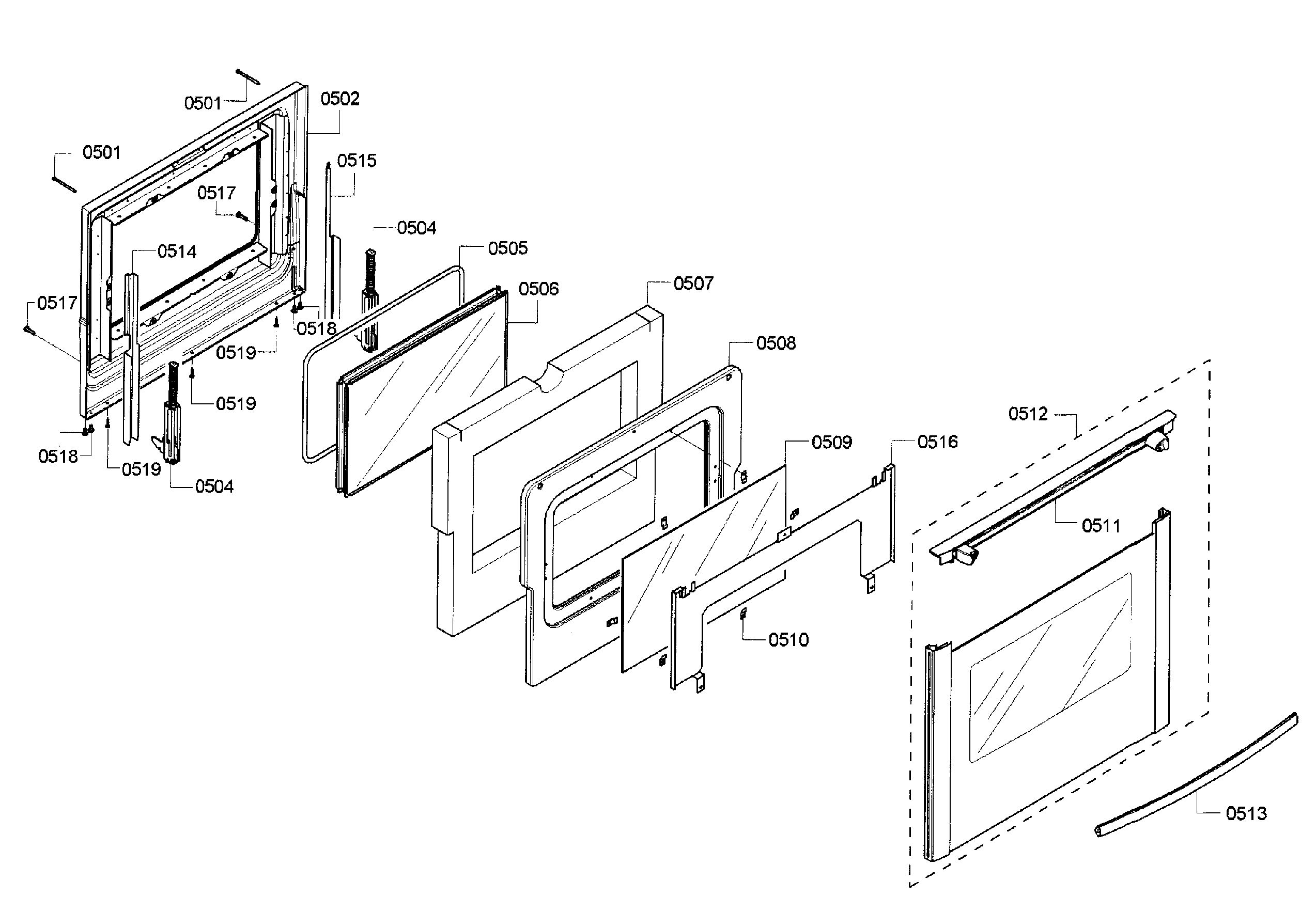Bosch HEI7052U/07 door diagram