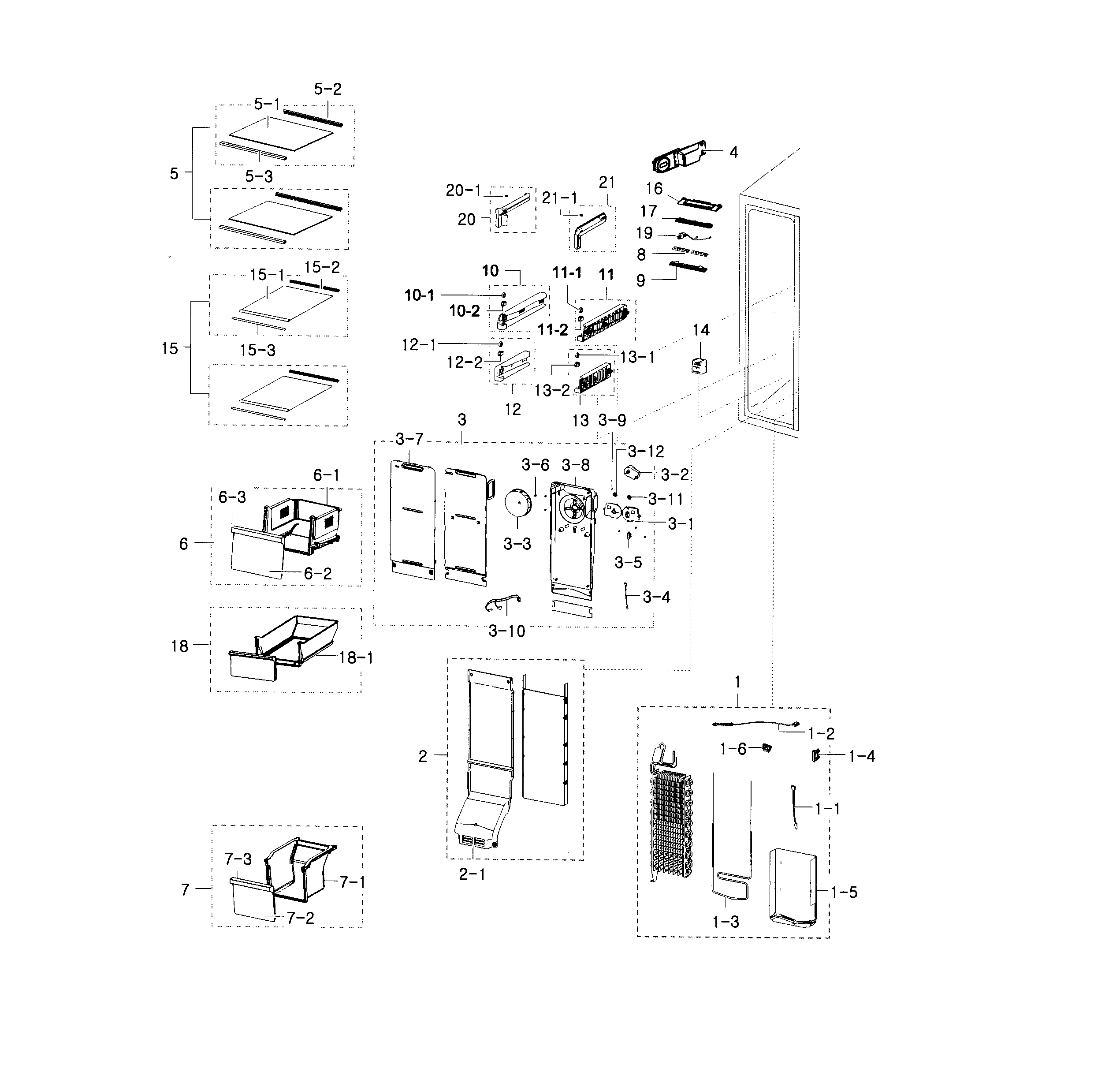 Samsung RH29H9000SR/AA-00 freezer diagram