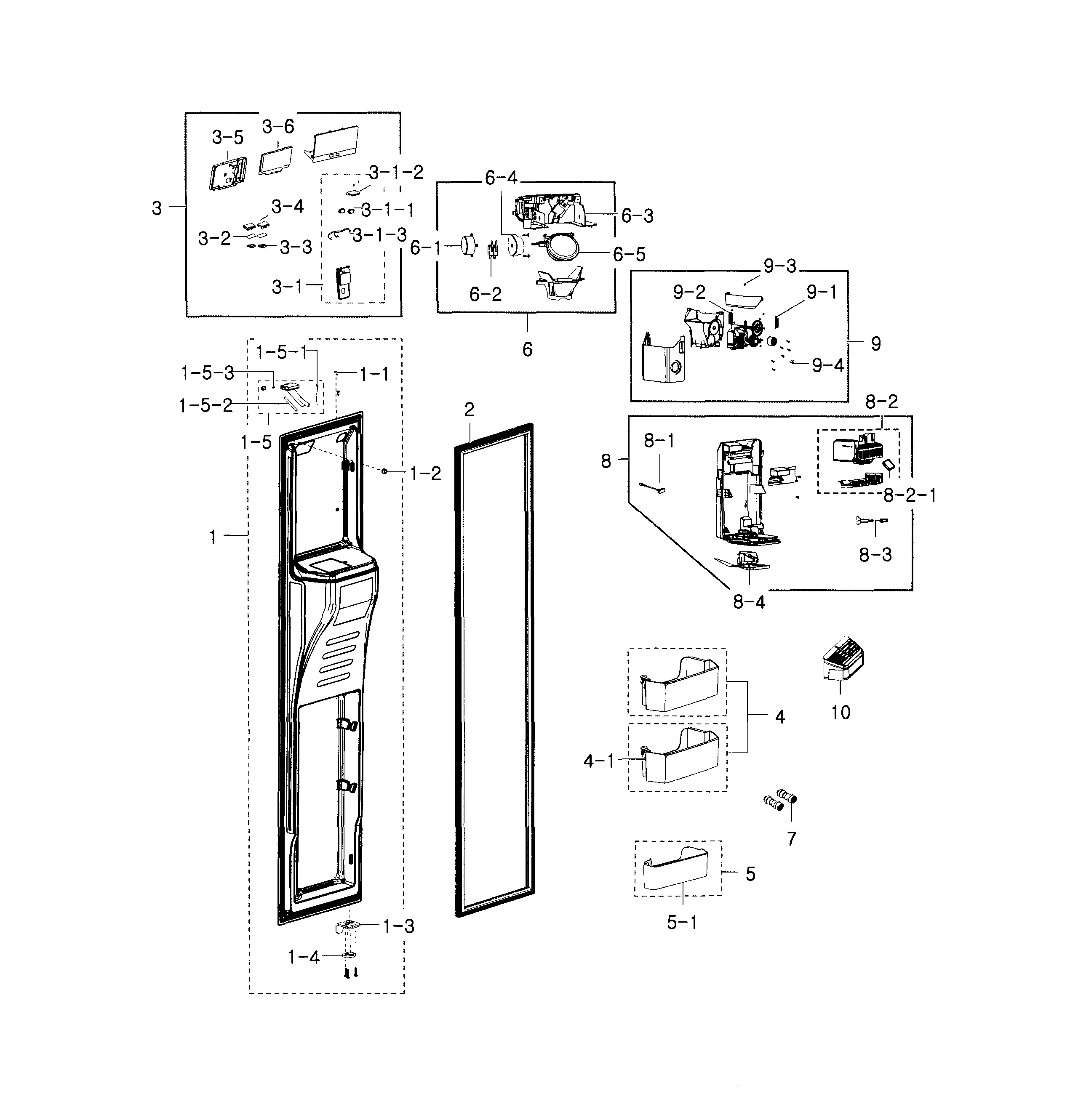 Samsung RH29H9000SR/AA-00 freezer door diagram
