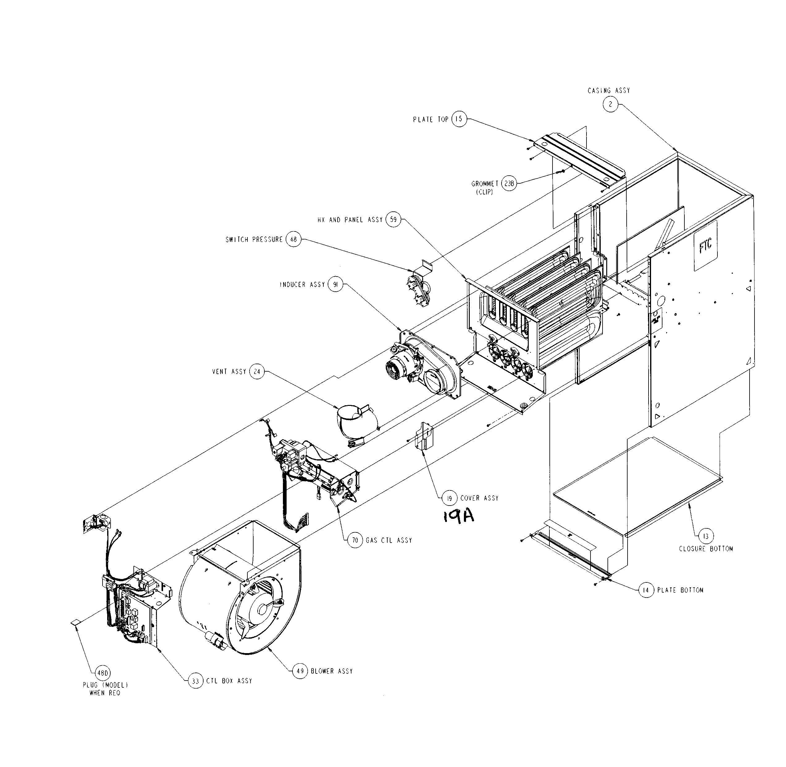 Carrier 58CVA070---12112 main assy diagram