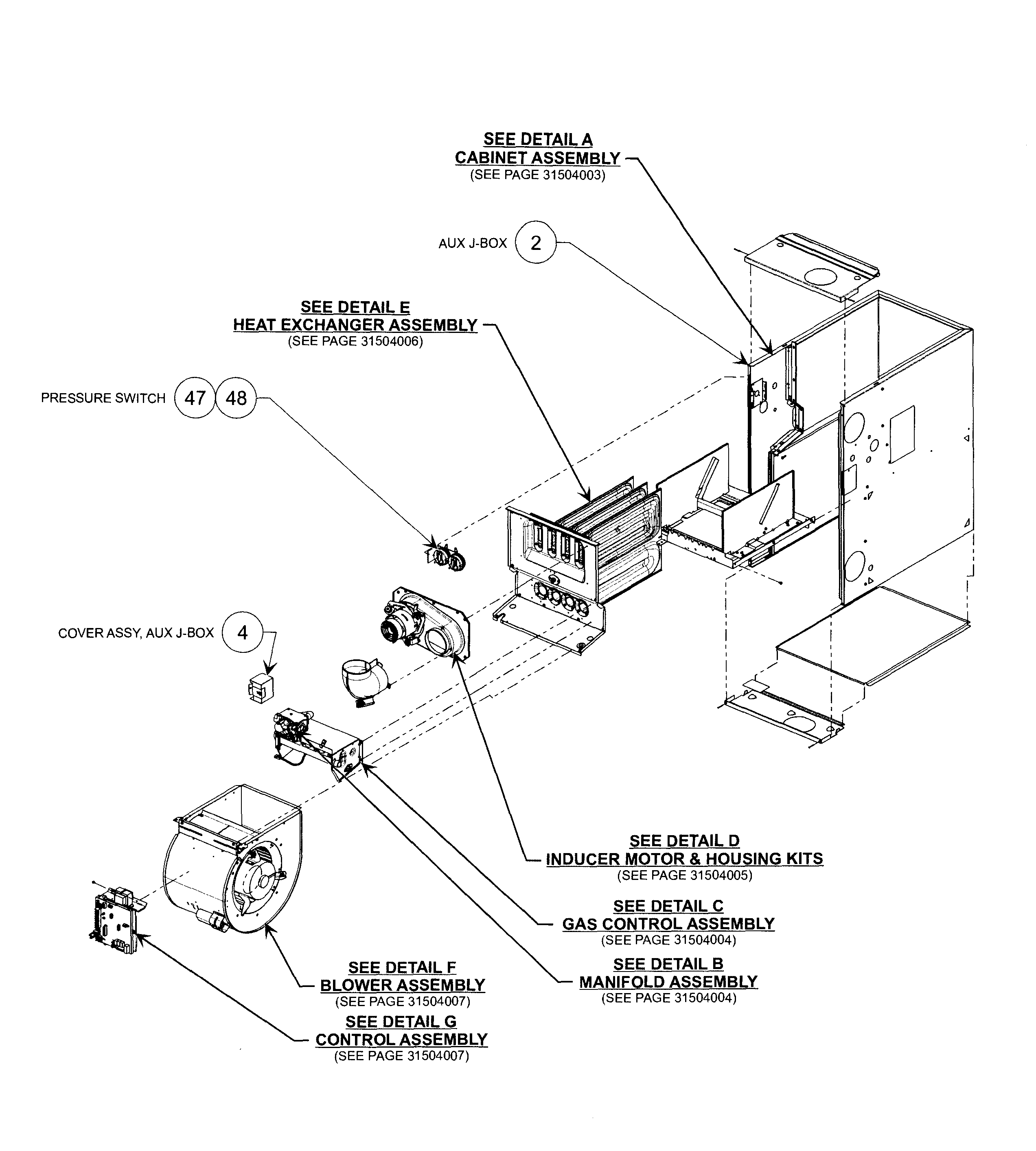 Carrier 58CVA070---15112 main assy diagram