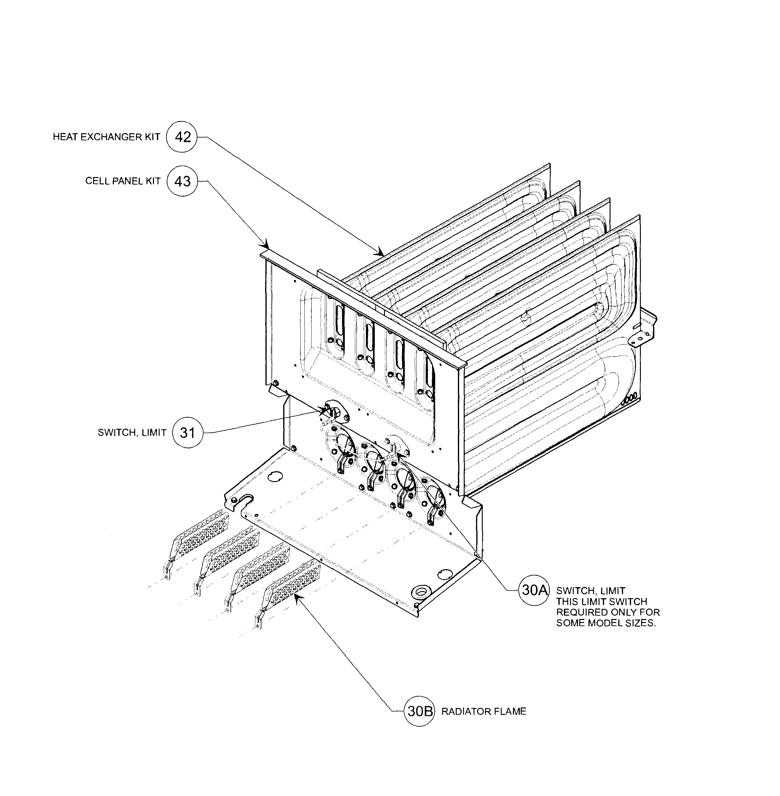 Carrier 58CVA070---15112 heat exchanger diagram