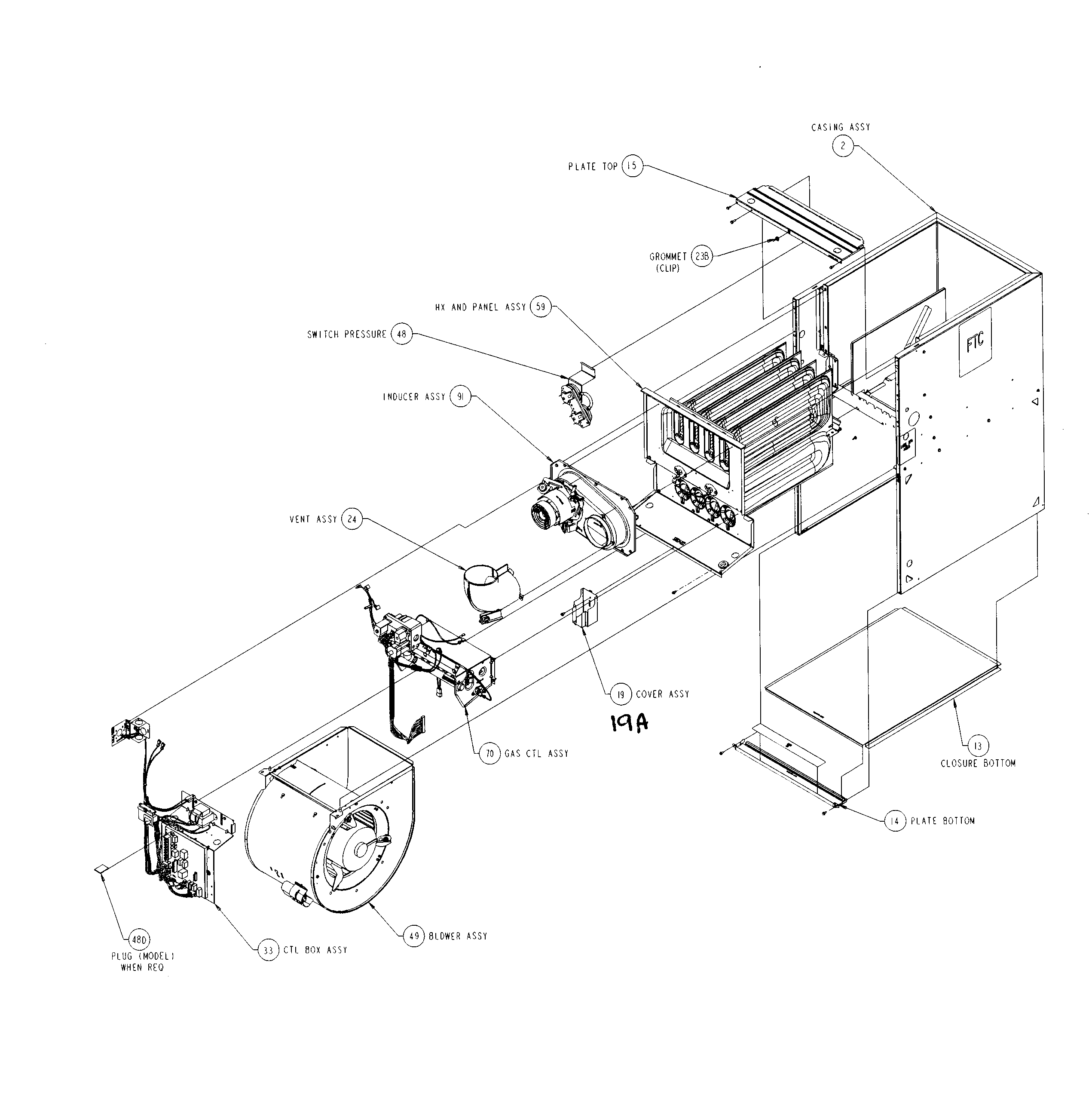 Carrier 58CVA090---14116 main assy diagram