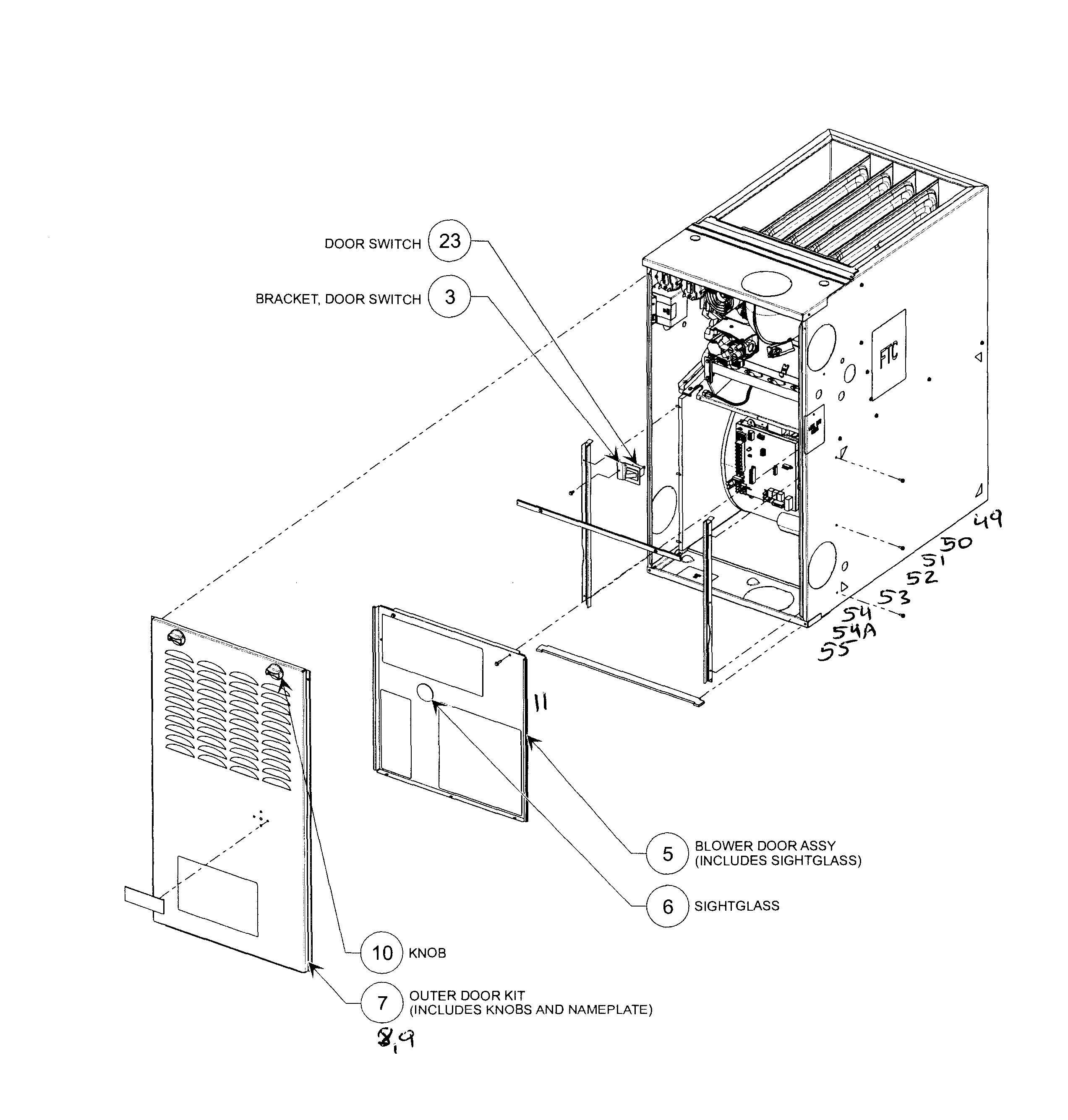 Carrier 58CVA090---16116 cabinet diagram